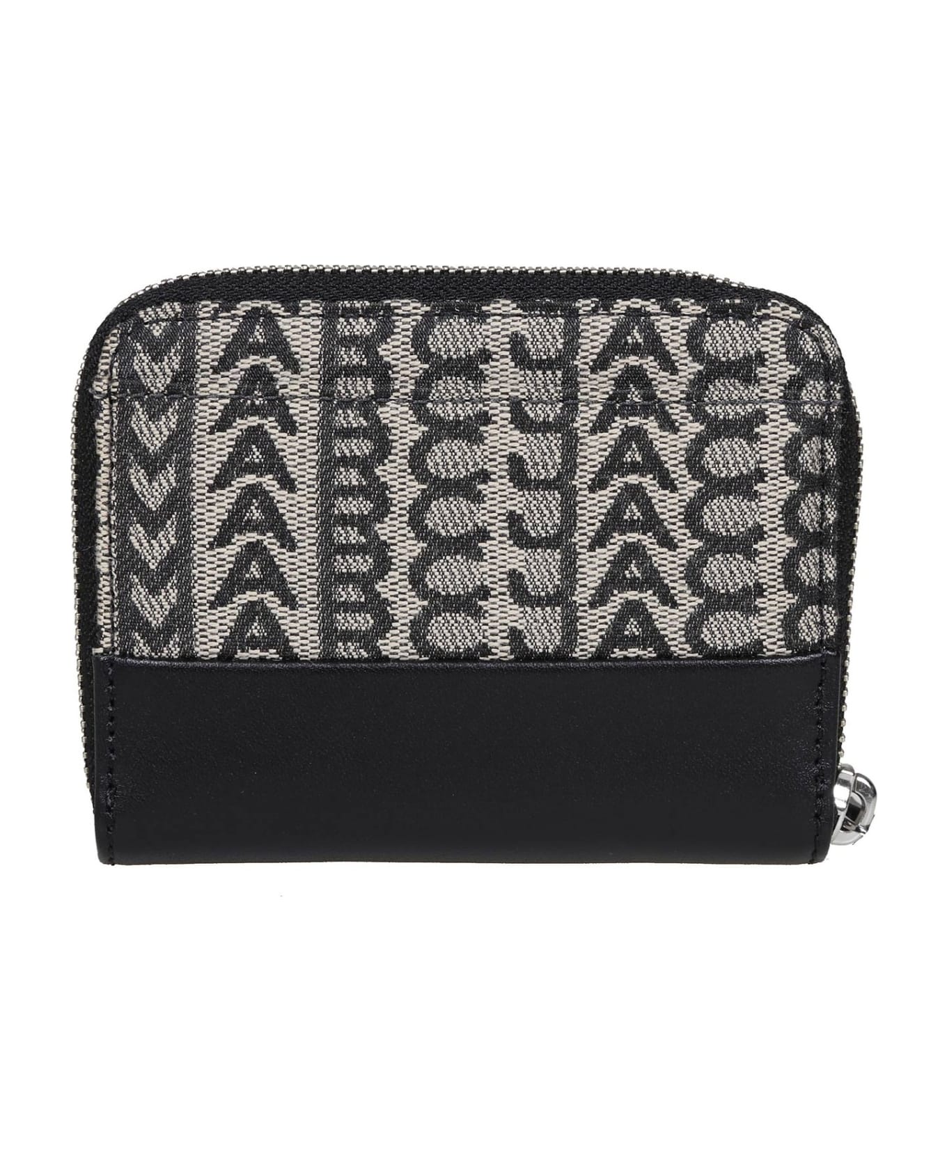 Marc Jacobs The Monogram Zip Around Beige Black Wallet - BEIGE 財布