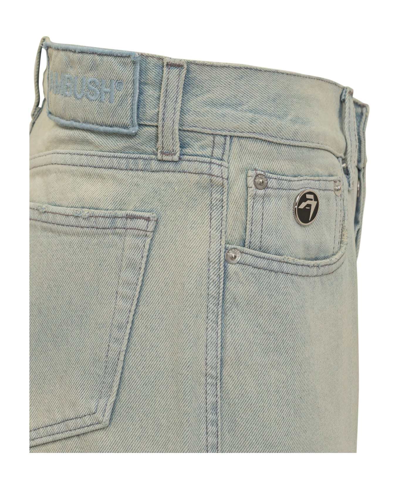 AMBUSH Cargo Denim Jeans - LIGHT BLUE ボトムス