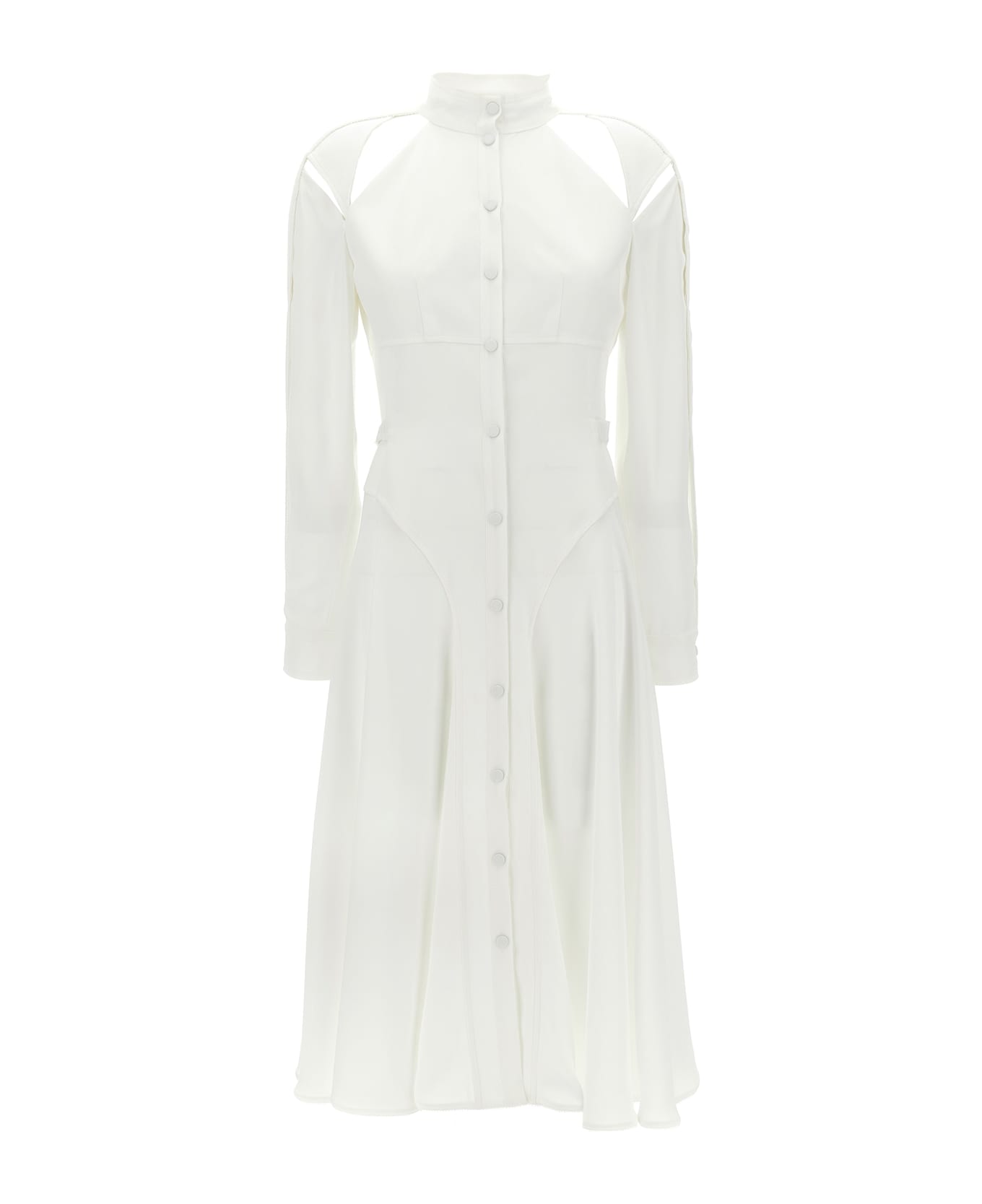 Giovanni Bedin Cut-out Chemisier Dress - White