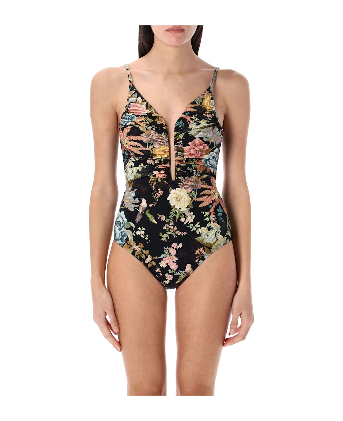 Zimmermann Tallow Gather Plunge 1pc - BLACK