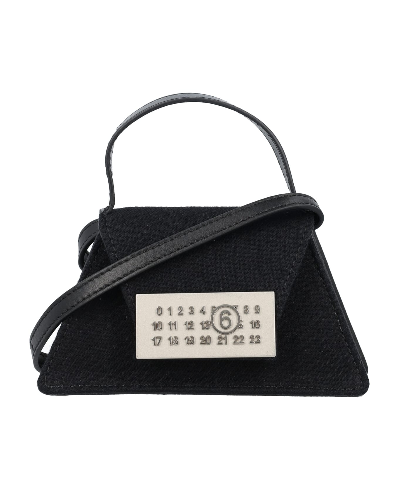 MM6 Maison Margiela Numeric Mini Crossbody Bag - BLACK/WHITE