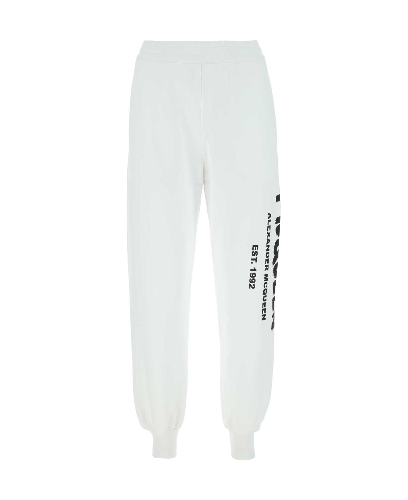 Alexander McQueen White Cotton Joggers - 0909 スウェットパンツ