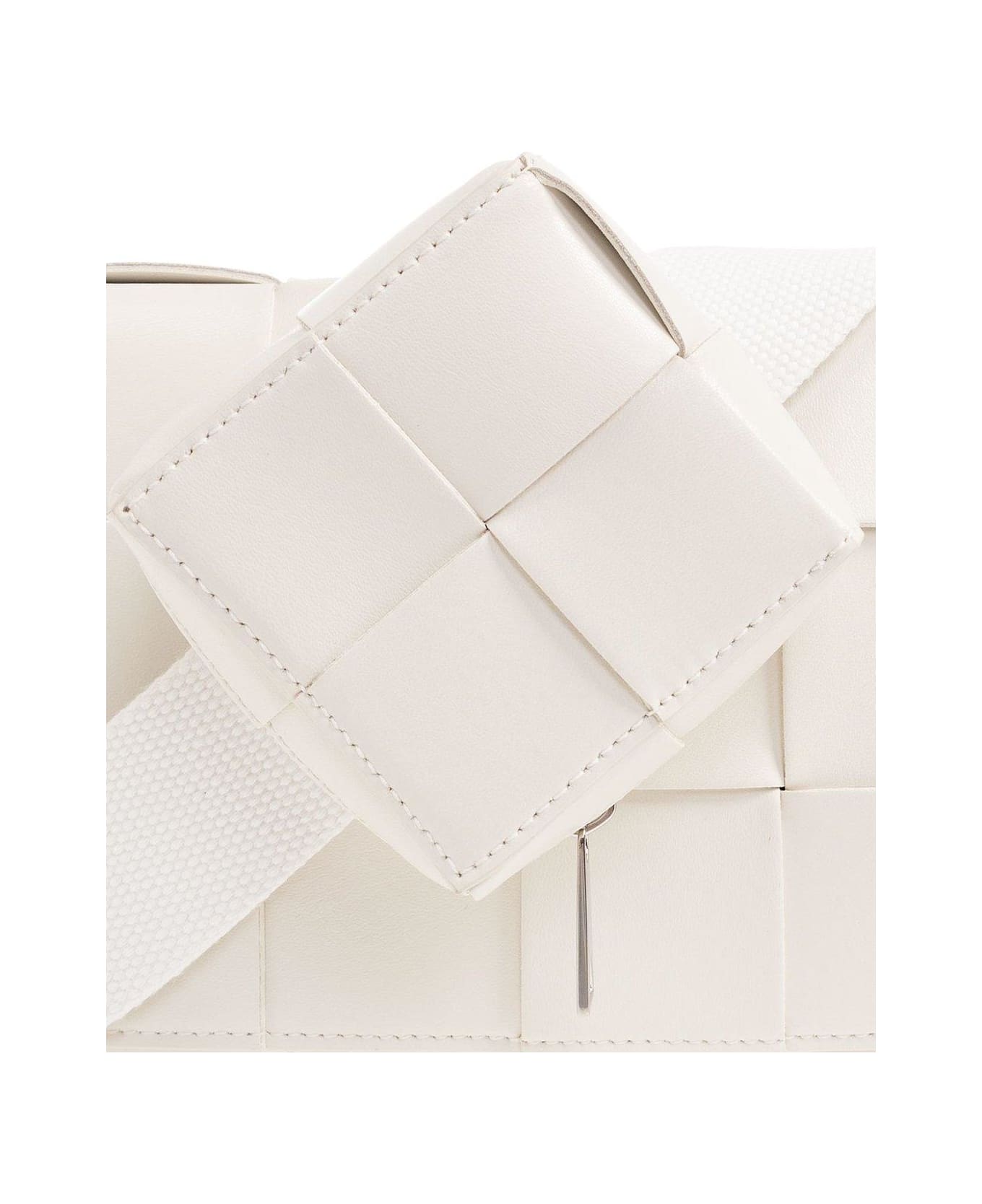 Bottega Veneta Cassette Medium Shoulder Bag - WHITE
