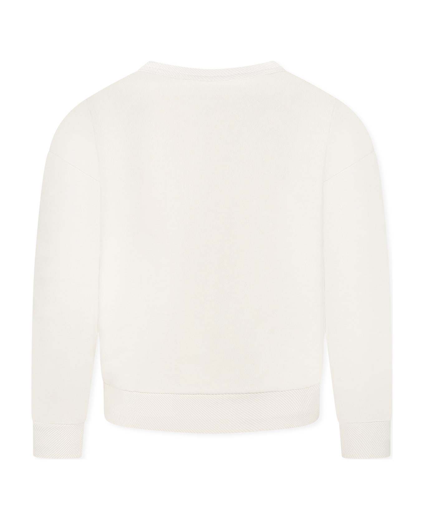 Timberland Ivory Sweatshirt For Boy With Logo And Print - Ivory