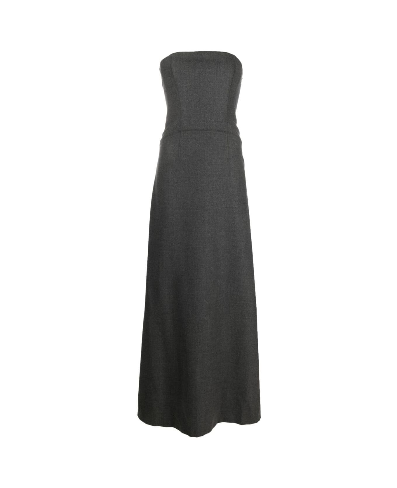 Alberta Ferretti Sleeveless Long Dress - Grey ワンピース＆ドレス