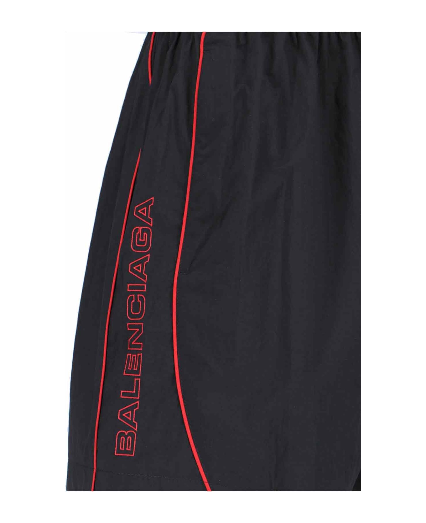Balenciaga Logo Jogger Shorts - BLACK