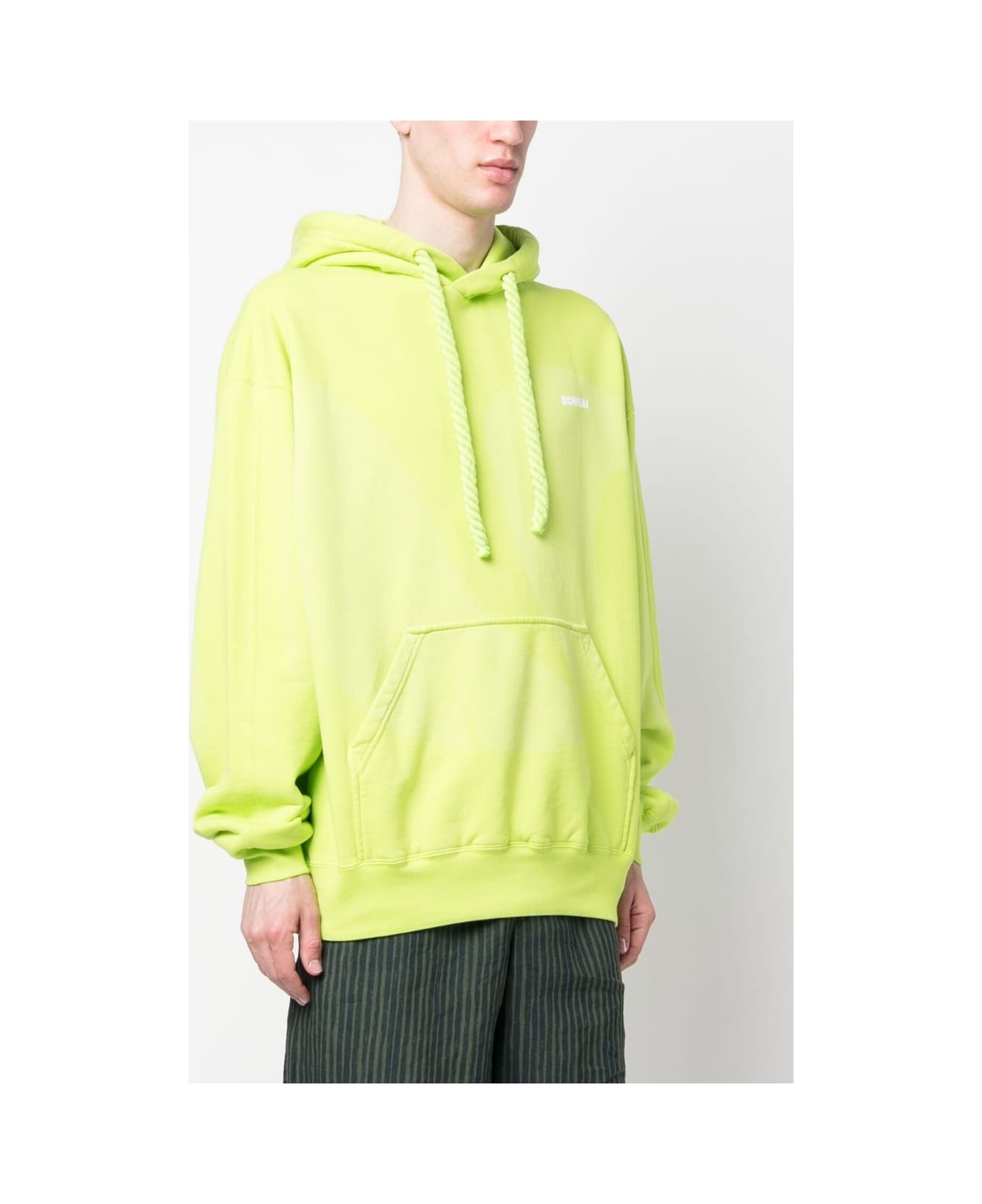 Bonsai Printed Cotton Hoodie - Green