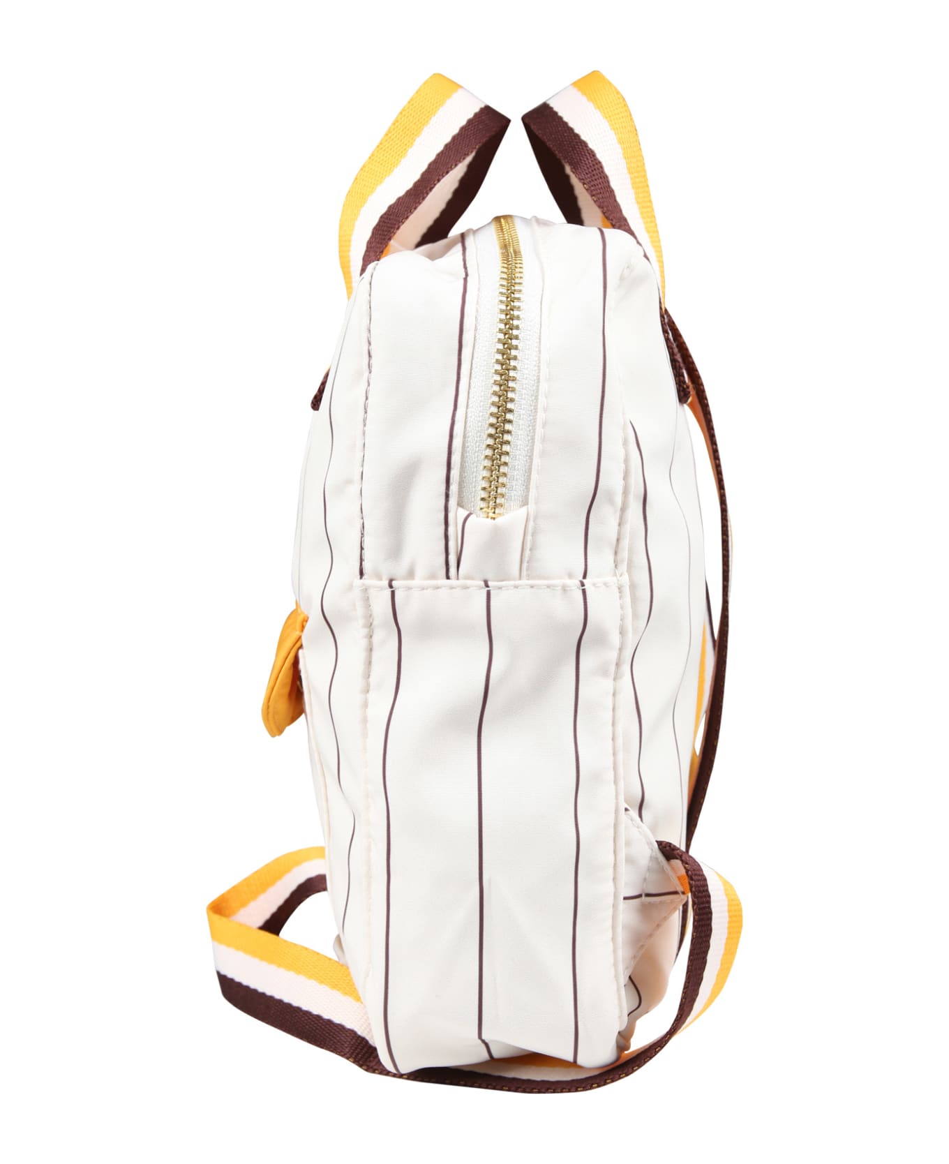 Mini Rodini Ivory Backpack For Kids With Owl - Ivory