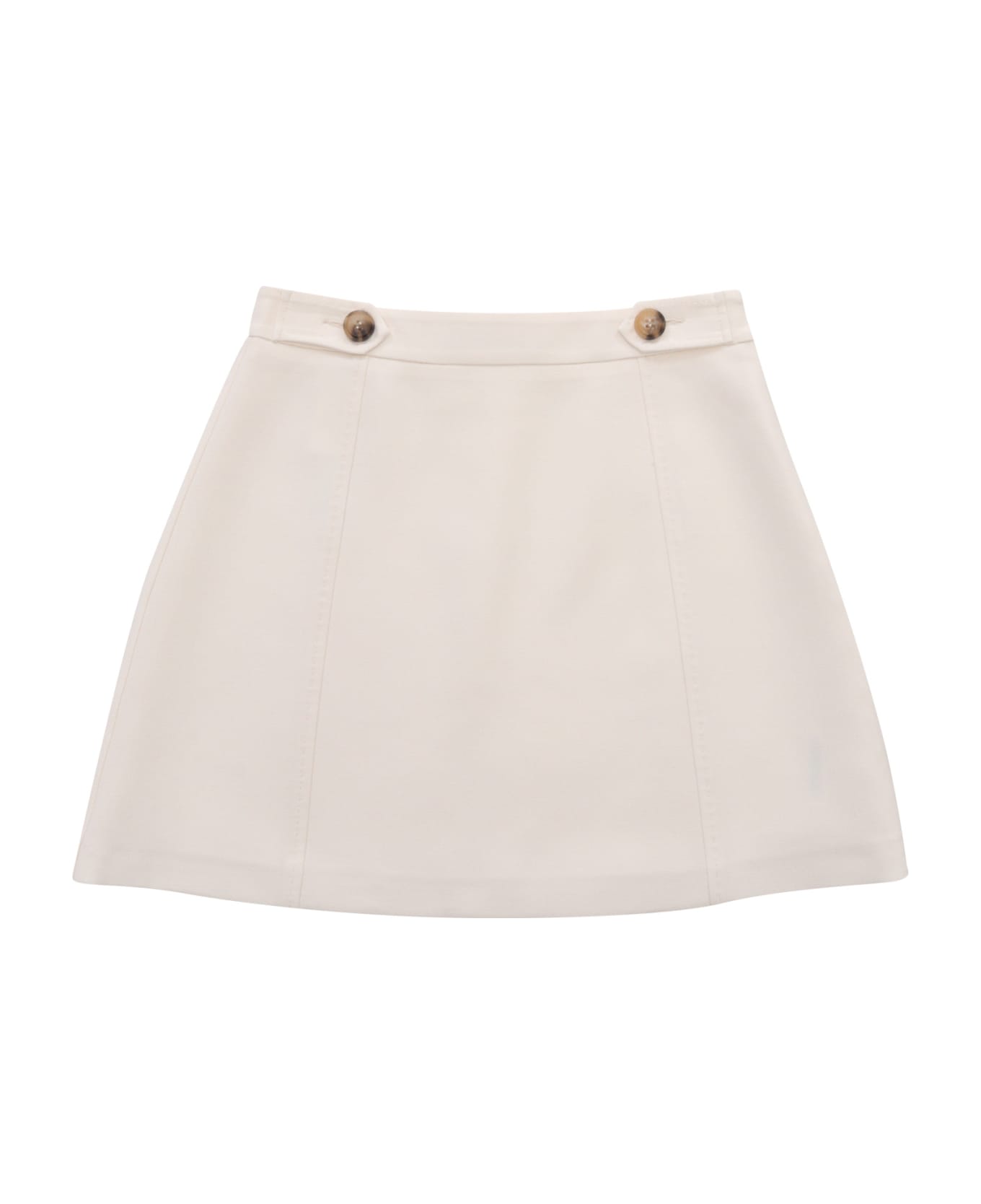 Max&Co. White Mini Skirt - WHITE ボトムス