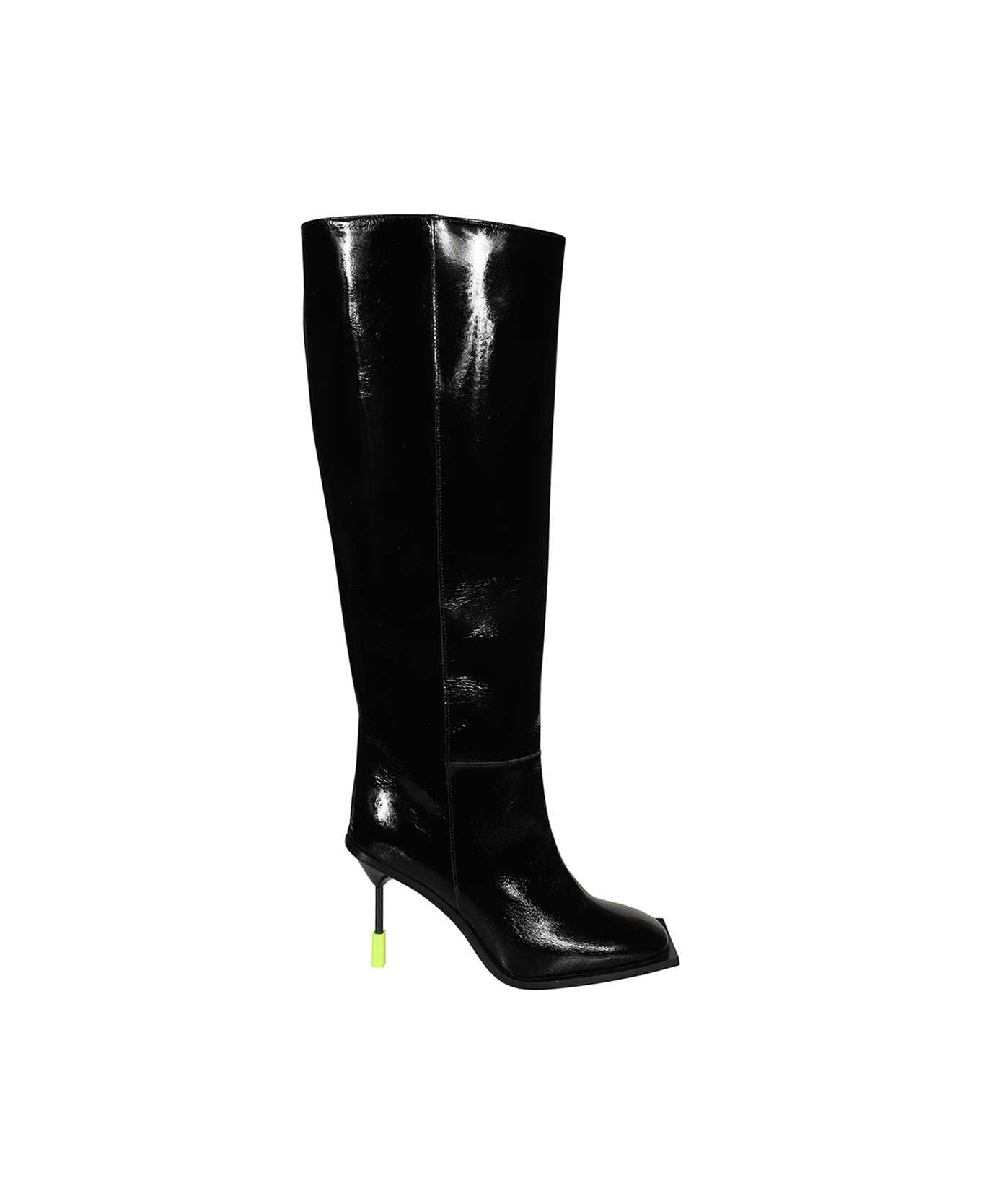 MSGM Leather Boots - black