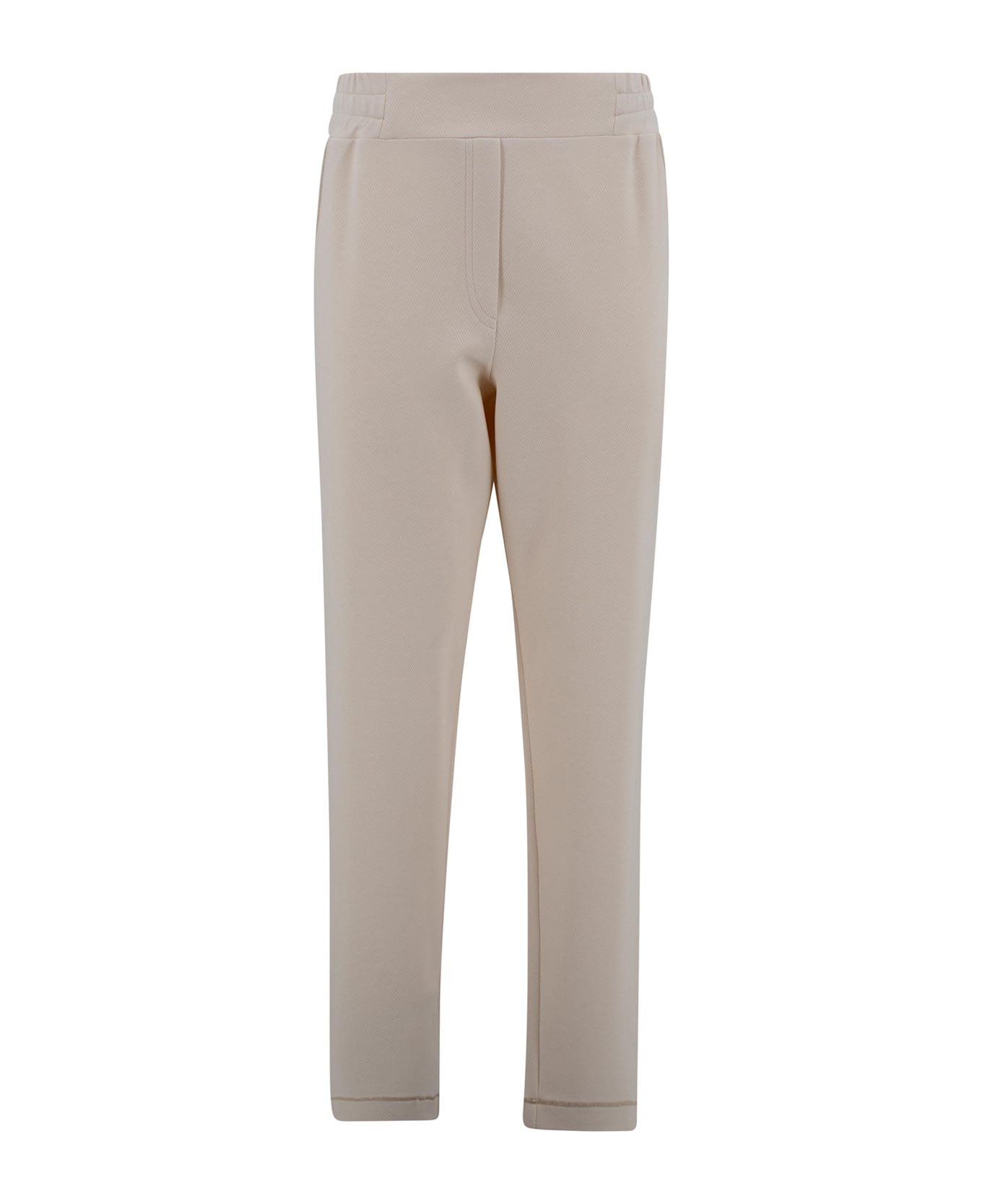 D.Exterior Viscose Trousers Herringbone Pattern - Marmo