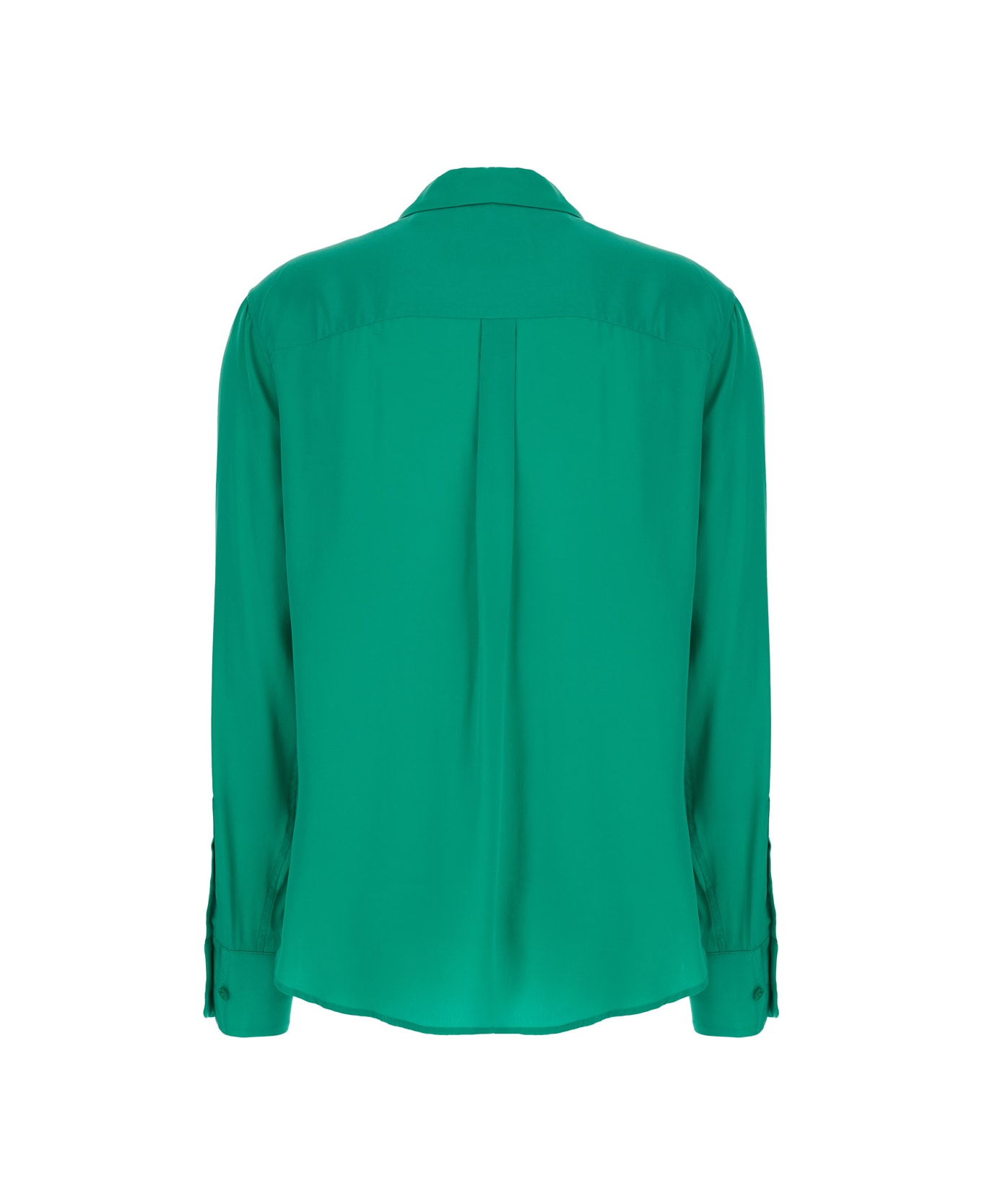 Equipment 
slim Signature
 Emerald Green Shirt With Classic Collar In Silk Woman - Green