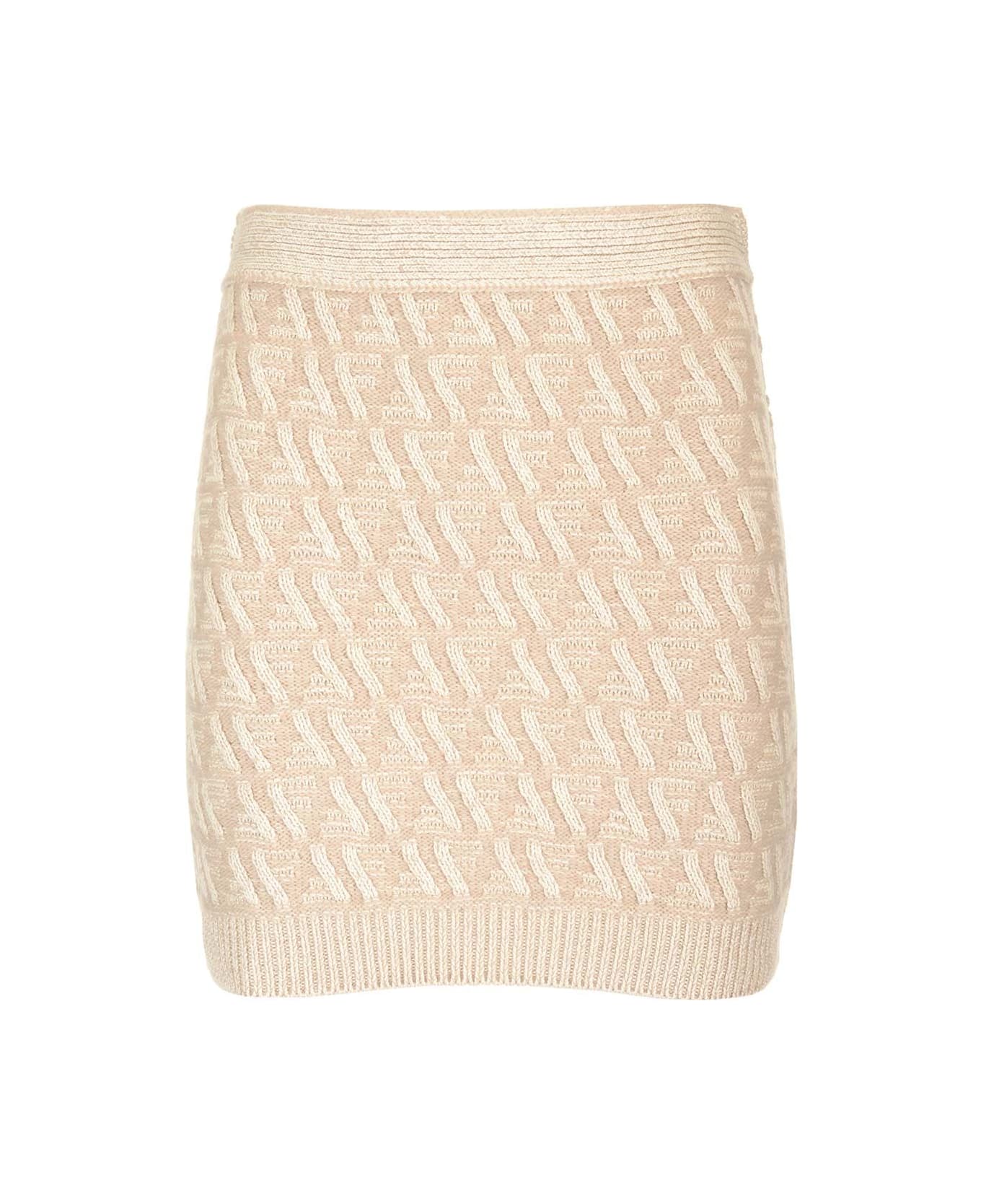Fendi Wool And Cashmere Mini Skirt - Beige