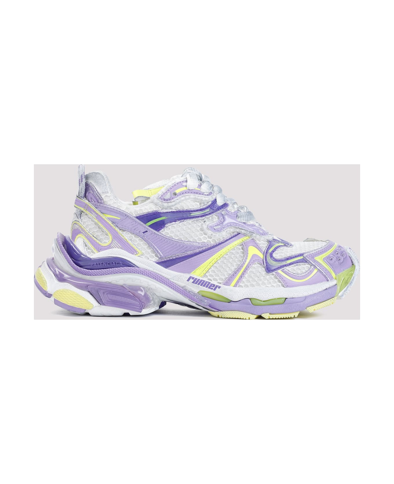 Balenciaga Runner 2 Sneakers - Eggshell Lilac Yellow
