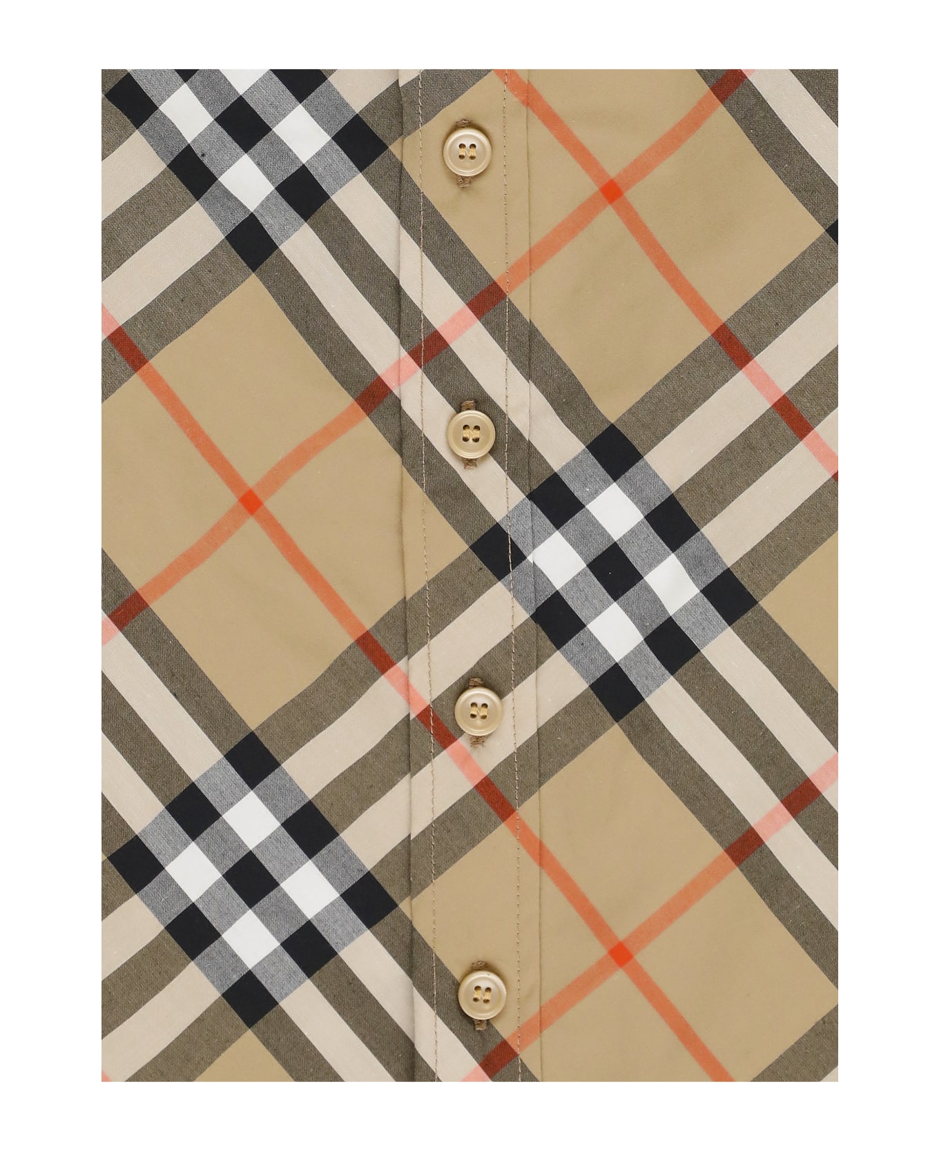 Burberry Check Shirt - Beige