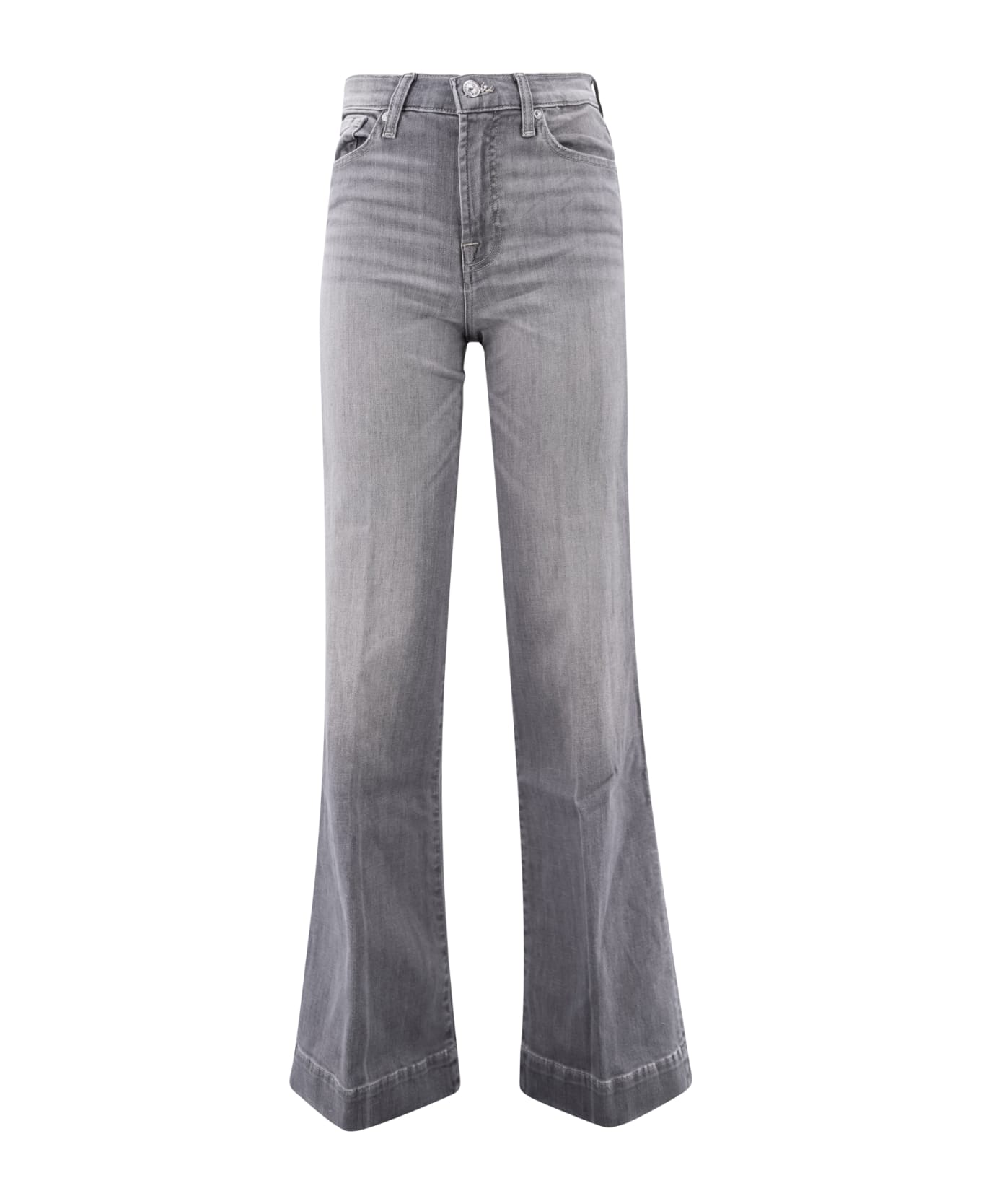 7 For All Mankind Modern Dojo High-rise Flared Jeans - Grey