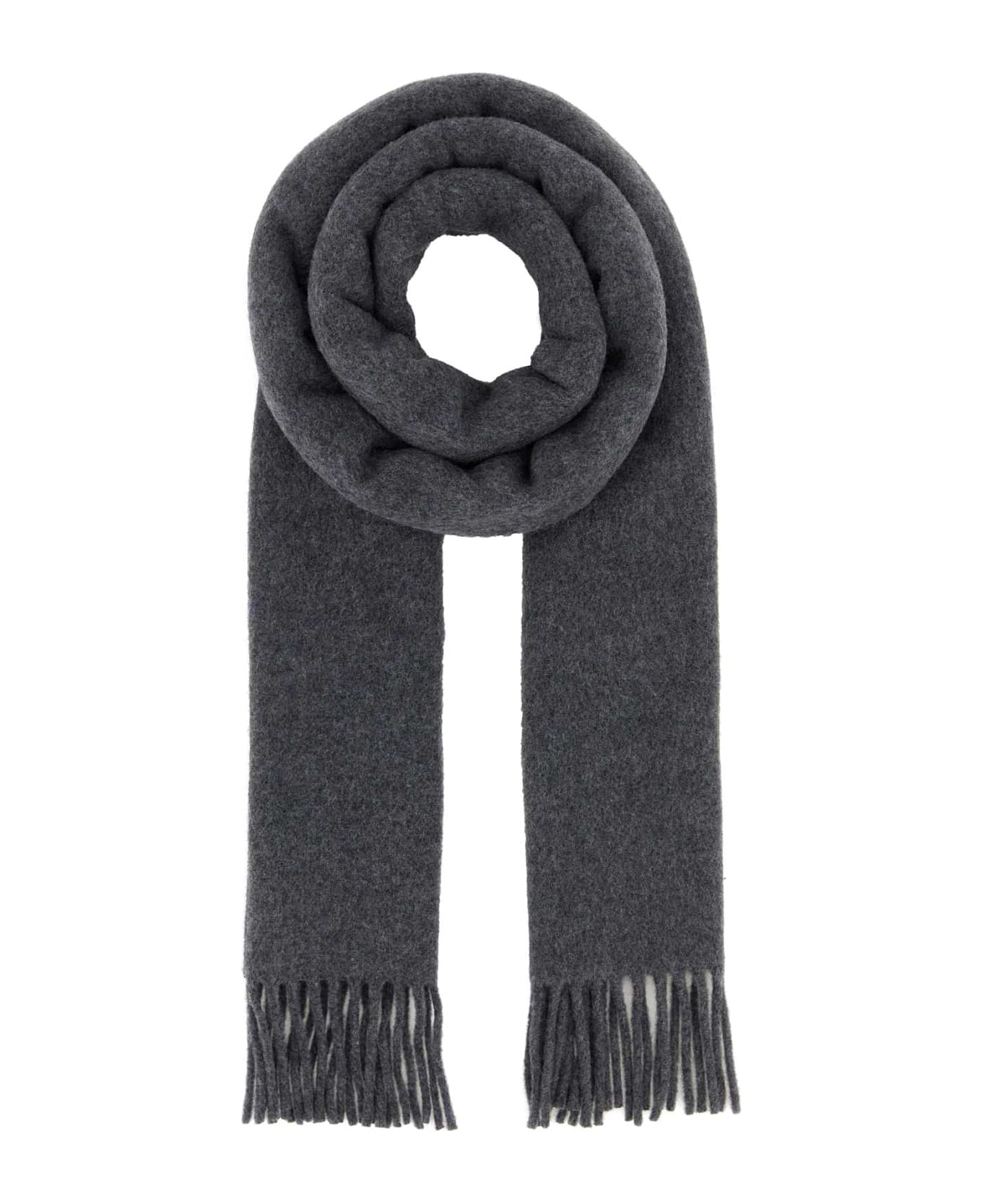 Ganni Dark Grey Wool Scarf - PALOMAMELANGE