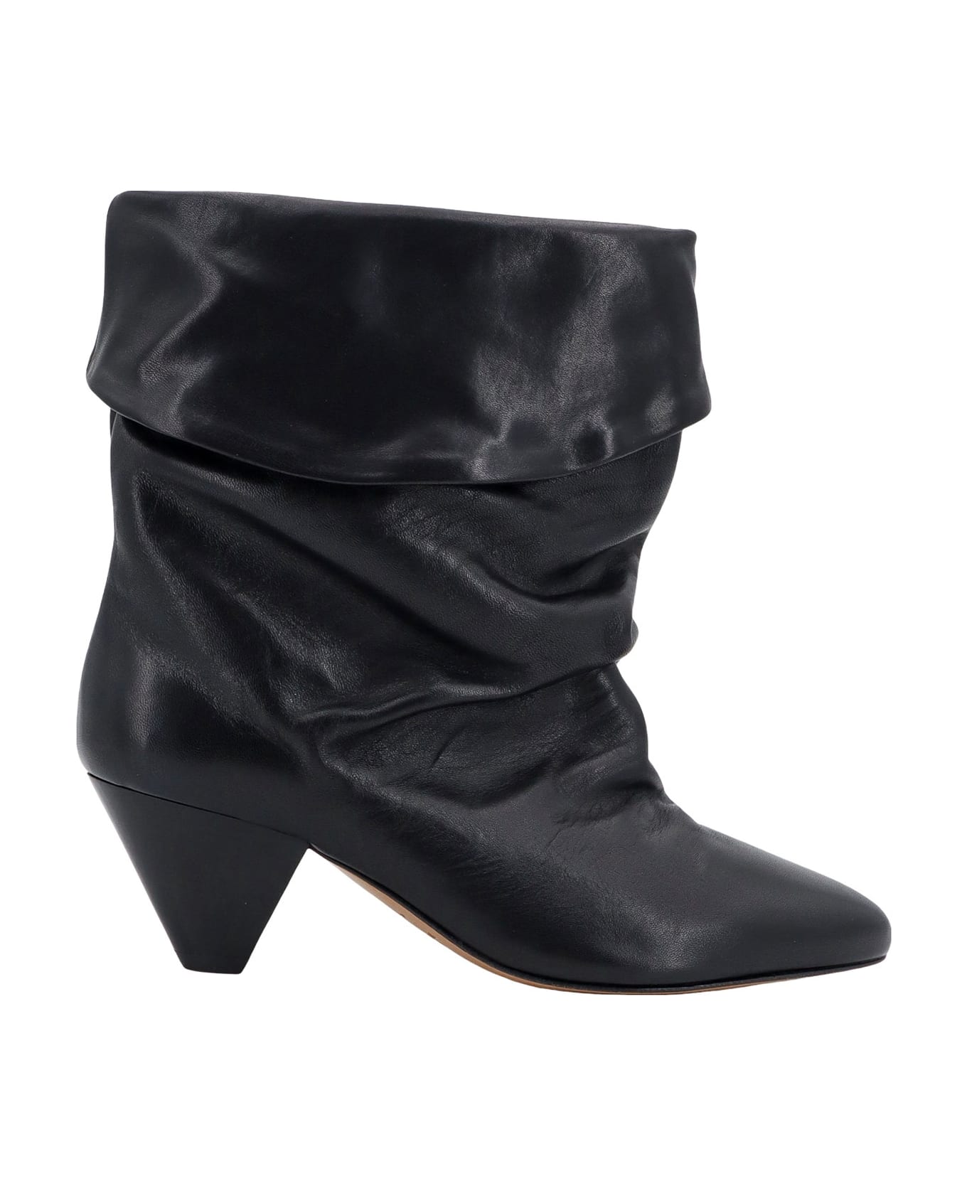 Isabel Marant Ryska Low Heels Ankle Boots - Black