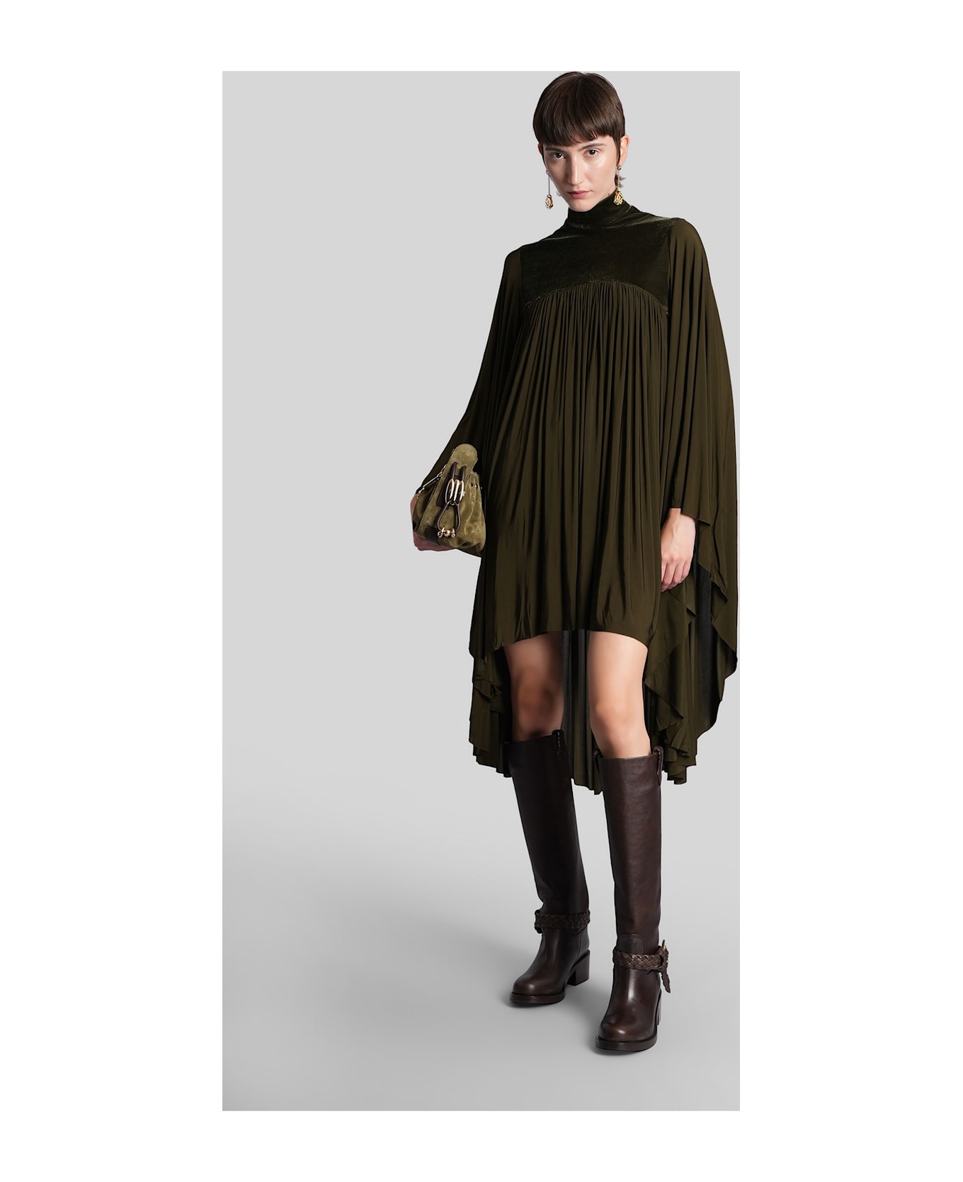 Zimmermann Mini Dress In Green Viscose - green