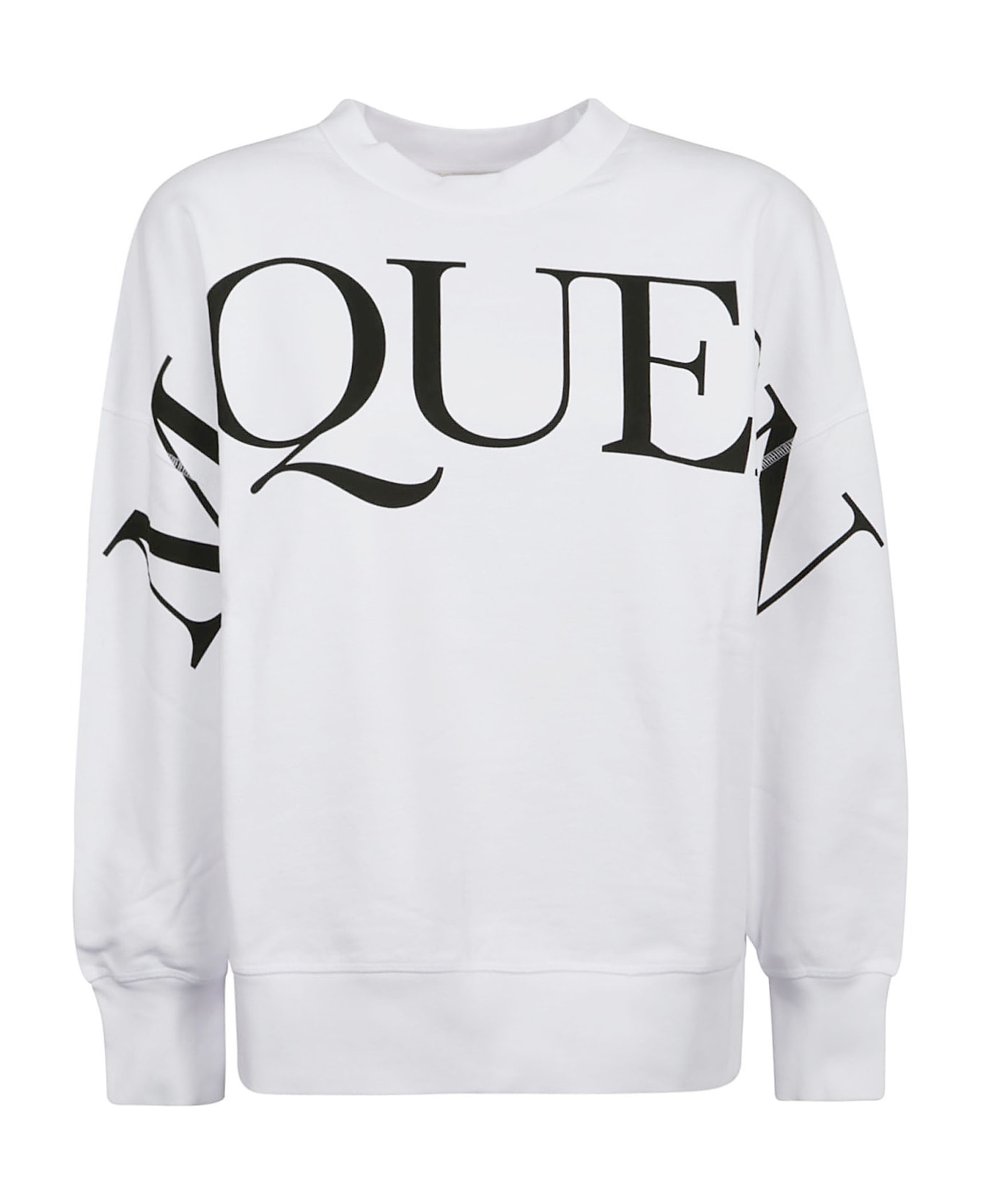 Alexander McQueen Oversized Logo Sweatshirt - White/Black