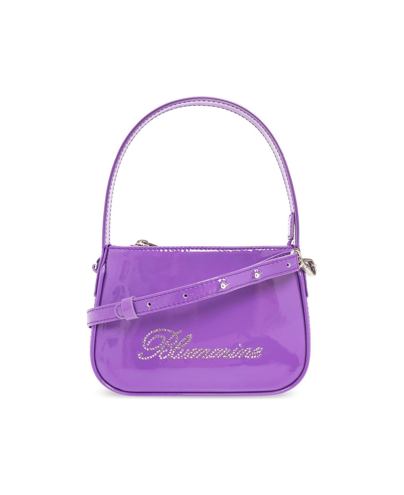 Blumarine Logo Embellished Zipped Tote Bag - Ultraviolet