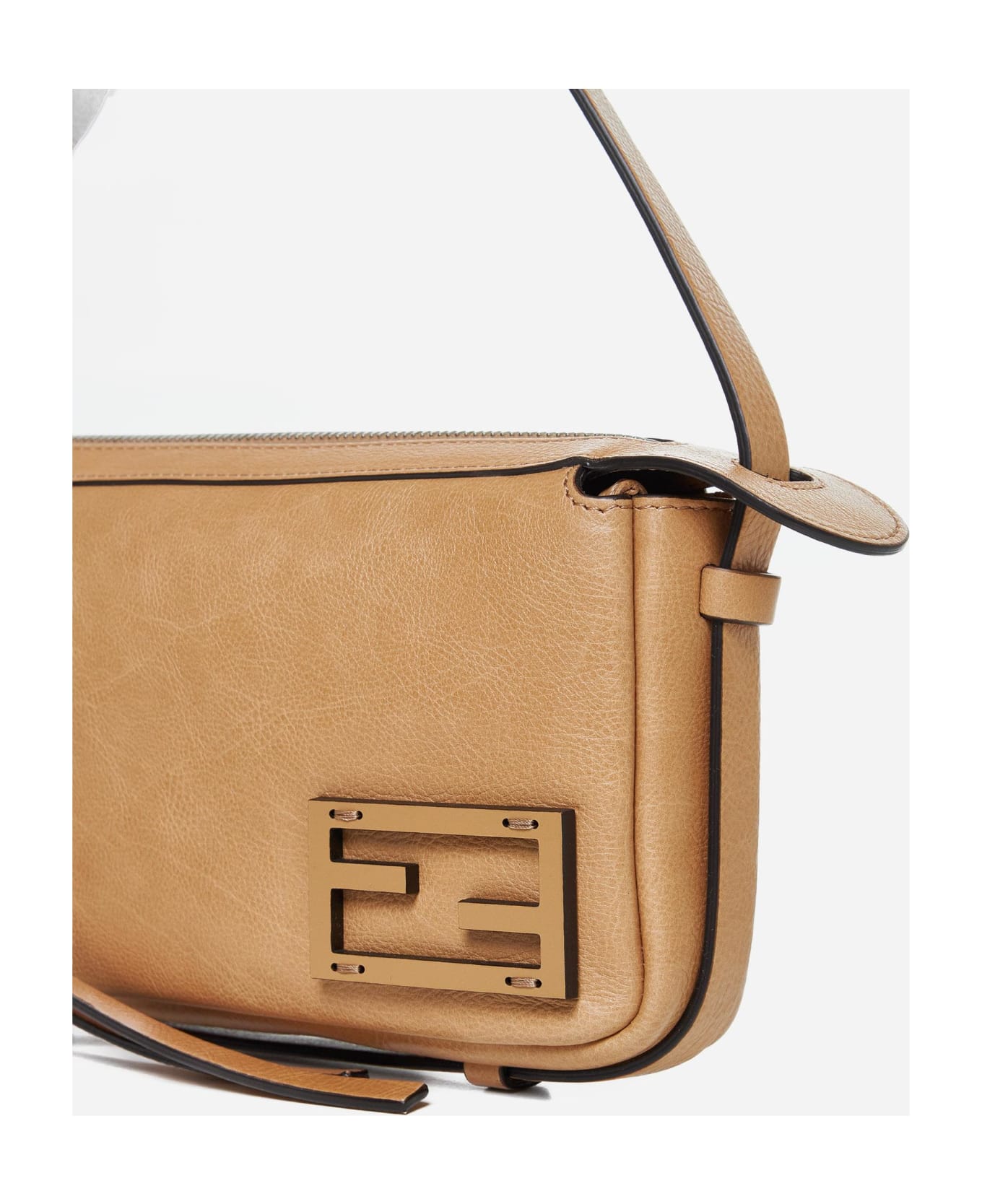 Fendi Simply Mini Leather Bag - Miele Scuro E Puvibr