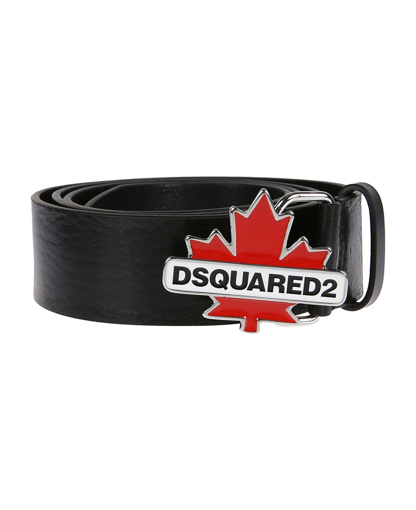 Dsquared2 Canadian Leaf Plaque Belt - Nero