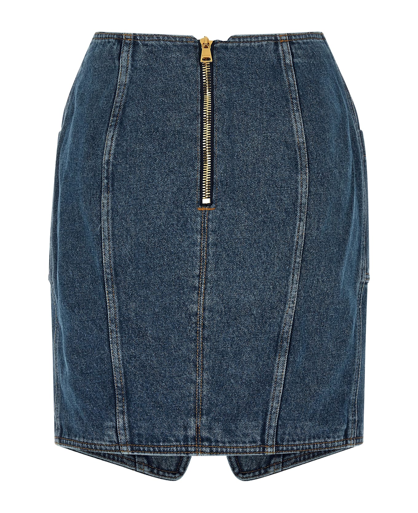 Balmain 'belted' Skirt - Blue