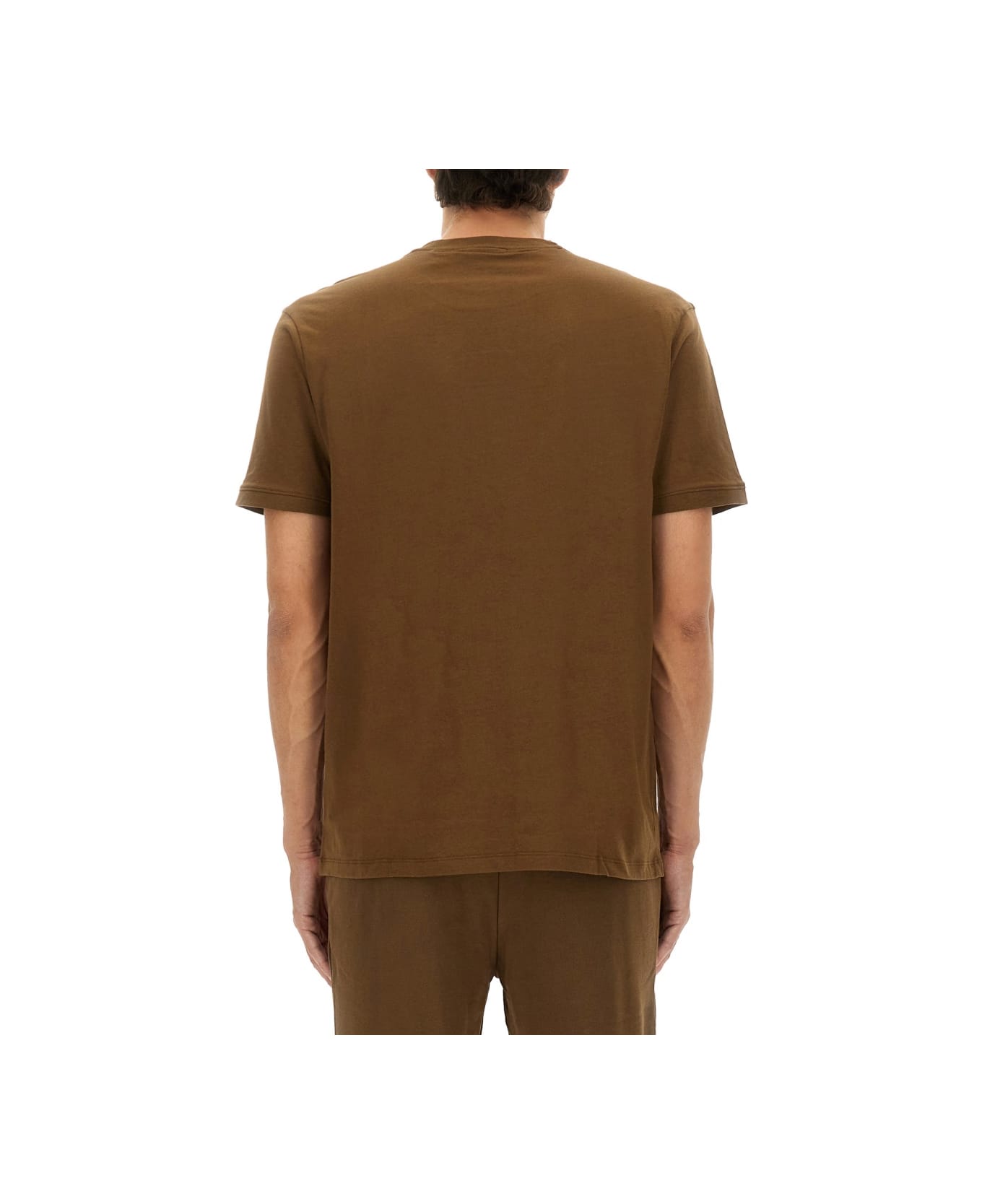 Hugo Boss Regular Fit Sweatshirt With Logo Label - BROWN