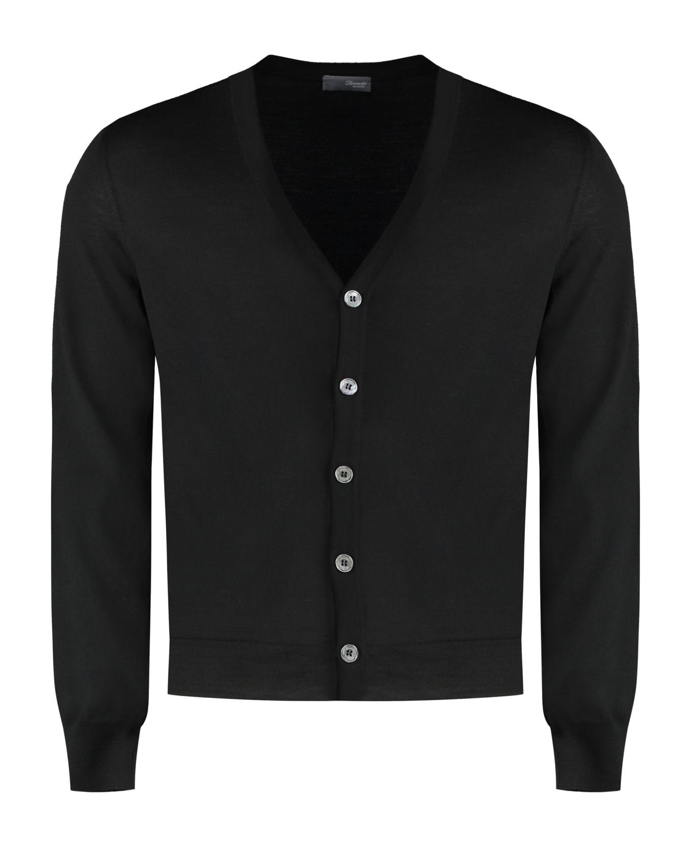 Drumohr Merino Wool Cardigan - black