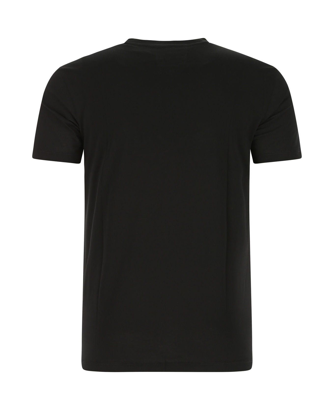 Emporio Armani Black Cotton T-shirt - Black