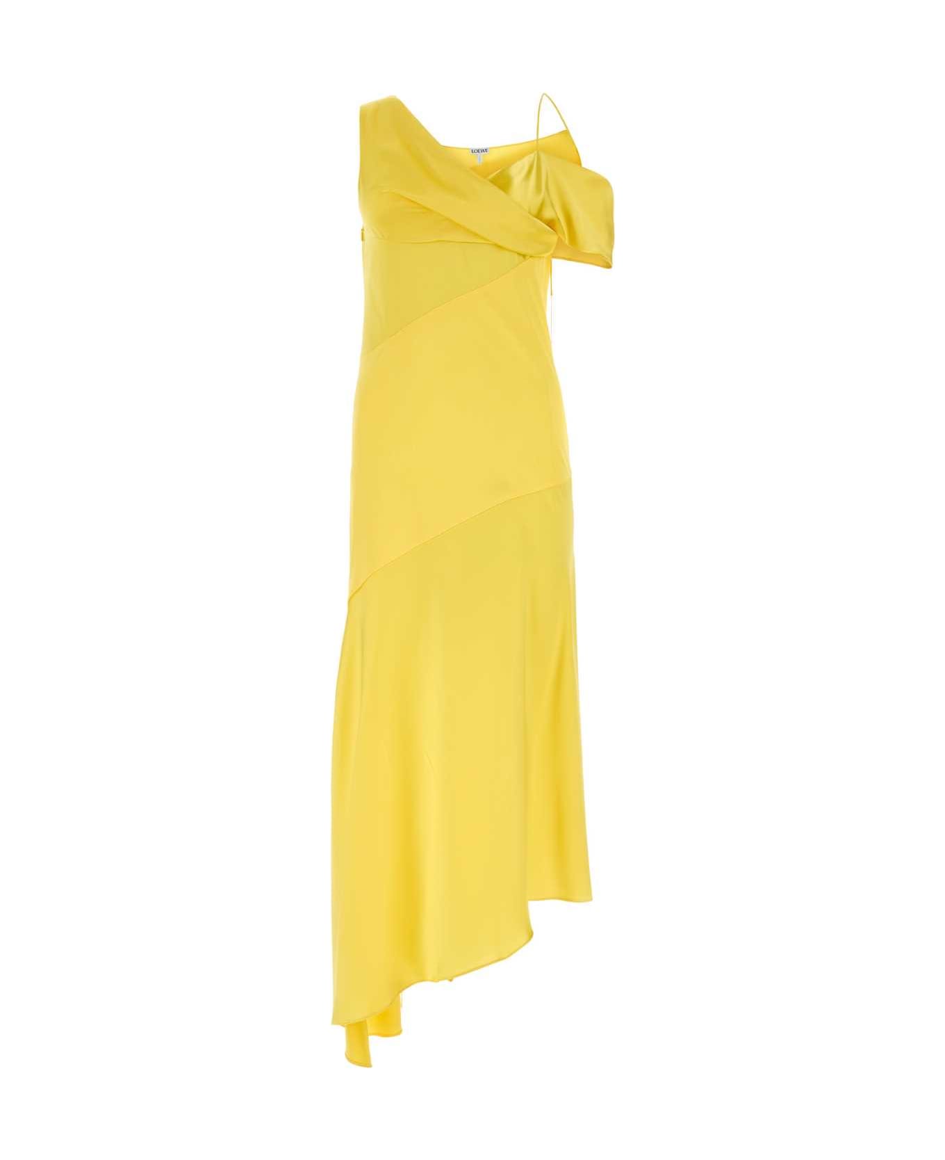 Loewe Yellow Satin Dress - YELLOW