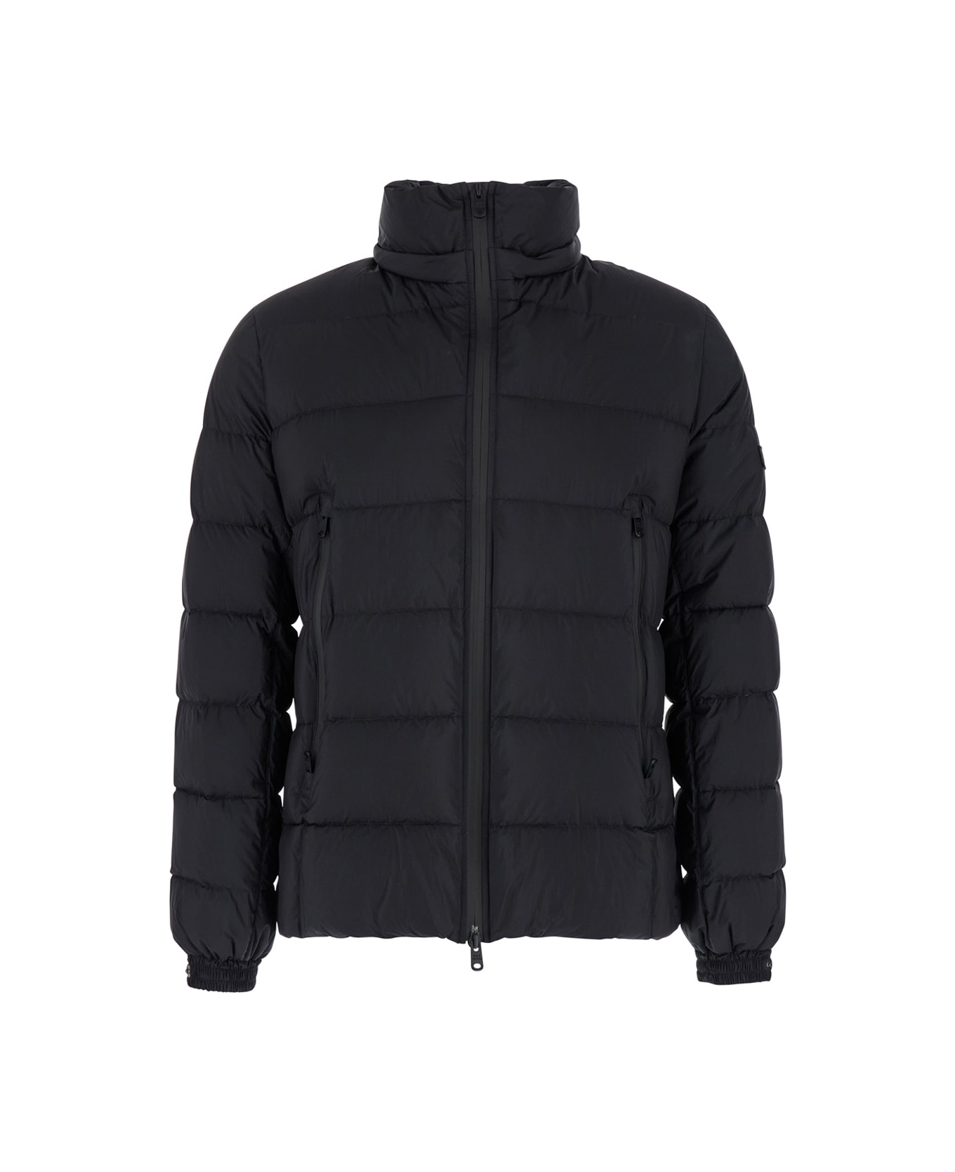 TATRAS 'borbore' Black Down Jacket With Hood And Logo Patch In Tech Fabric Man - Black