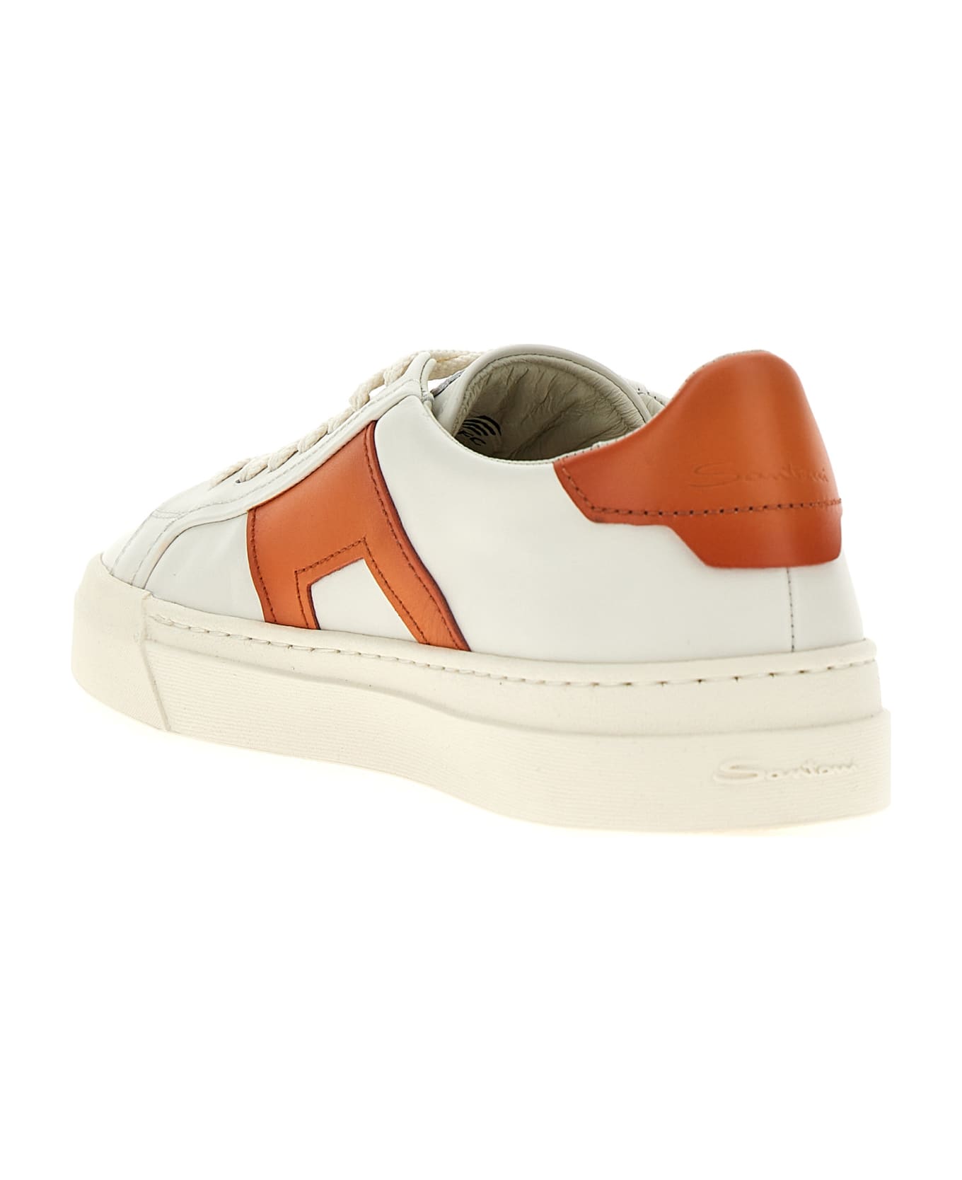 Santoni 'double Buckle' Sneakers - Orange