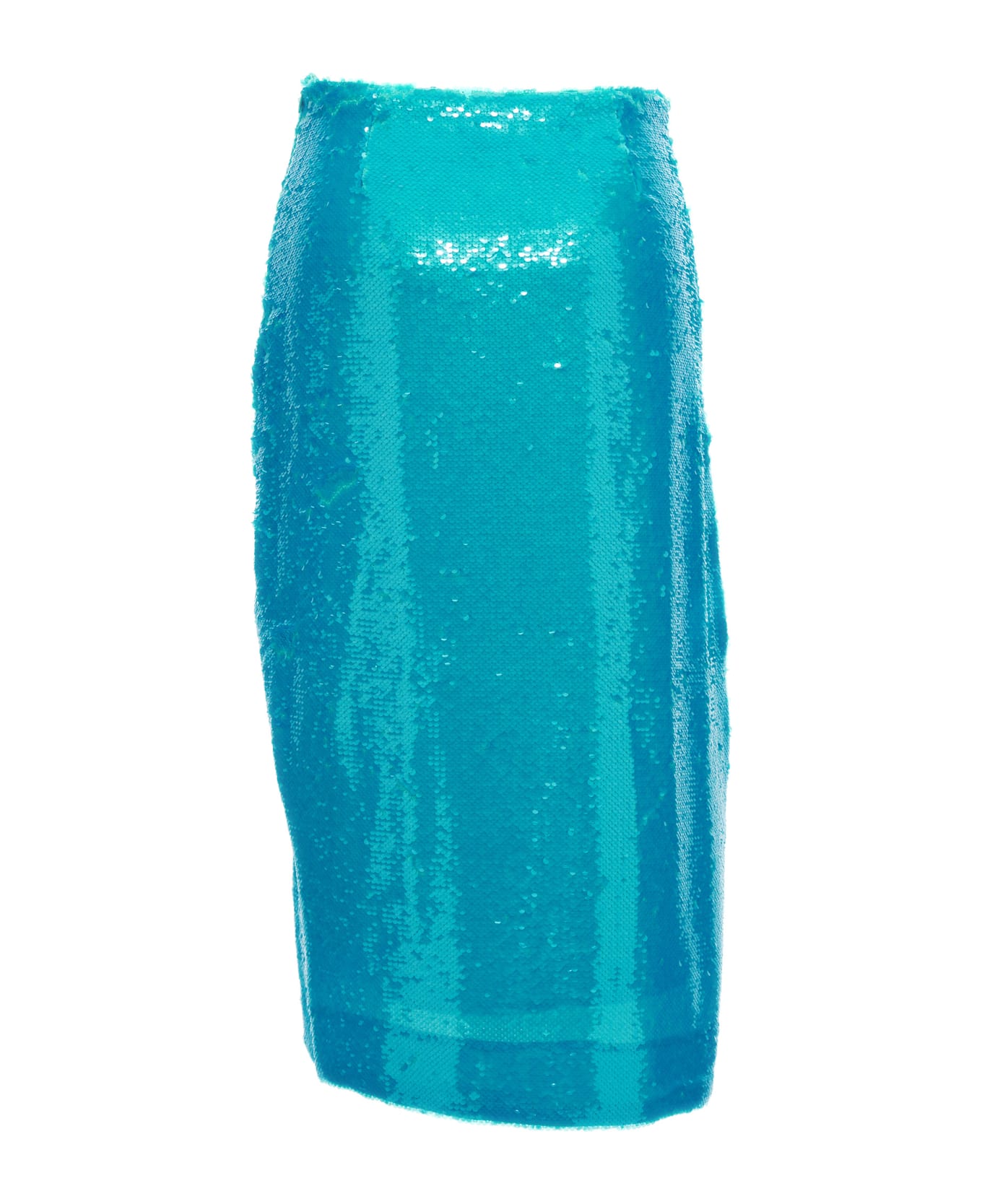 Ganni Sequin Midi Skirt - Light Blue