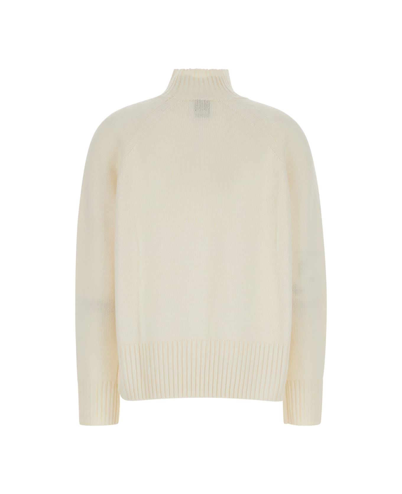 Allude White High Neck Sweater In Wool And Cashmere Woman - White