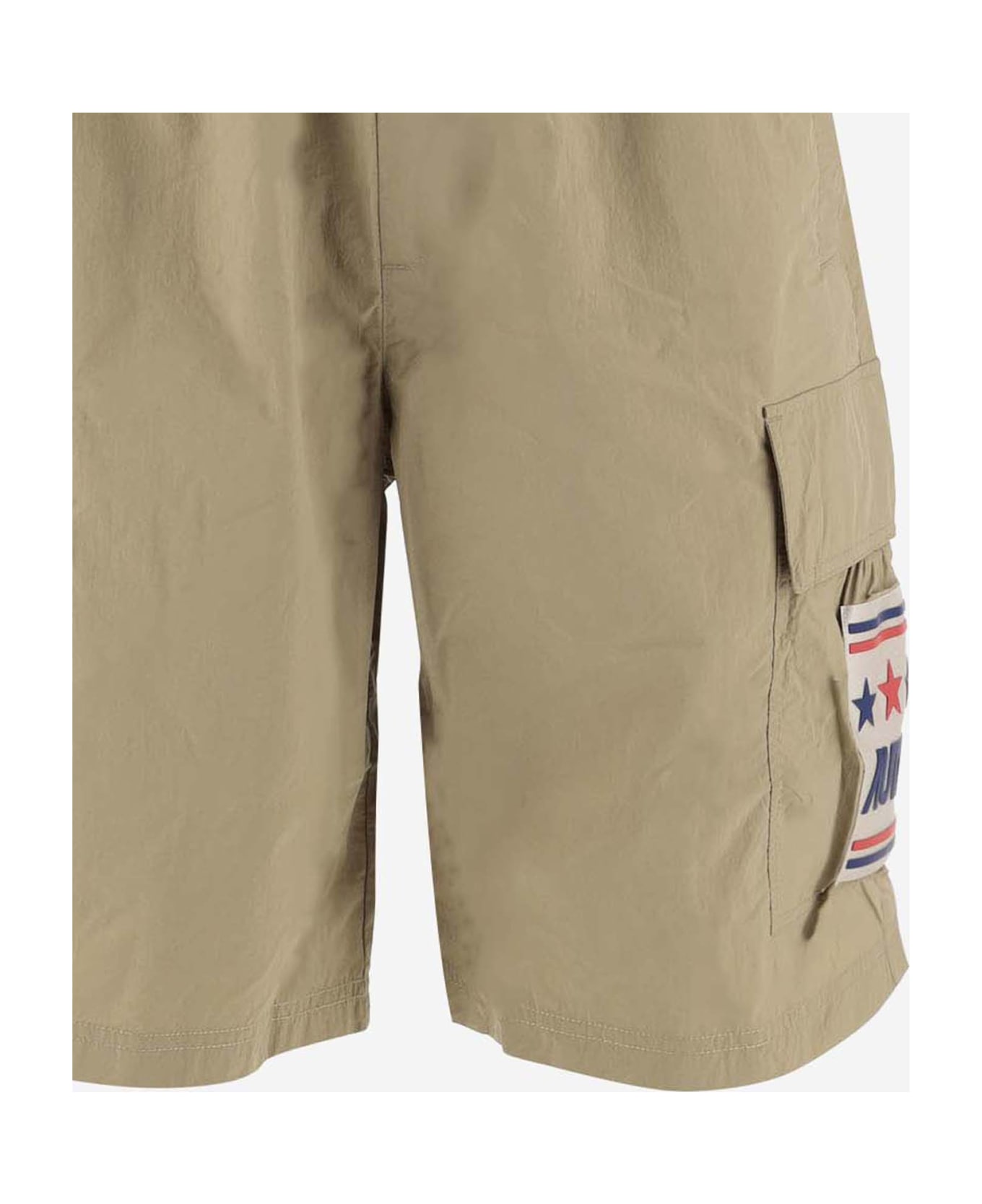 Autry Cargo Bermuda Shorts With Logo - Khaki