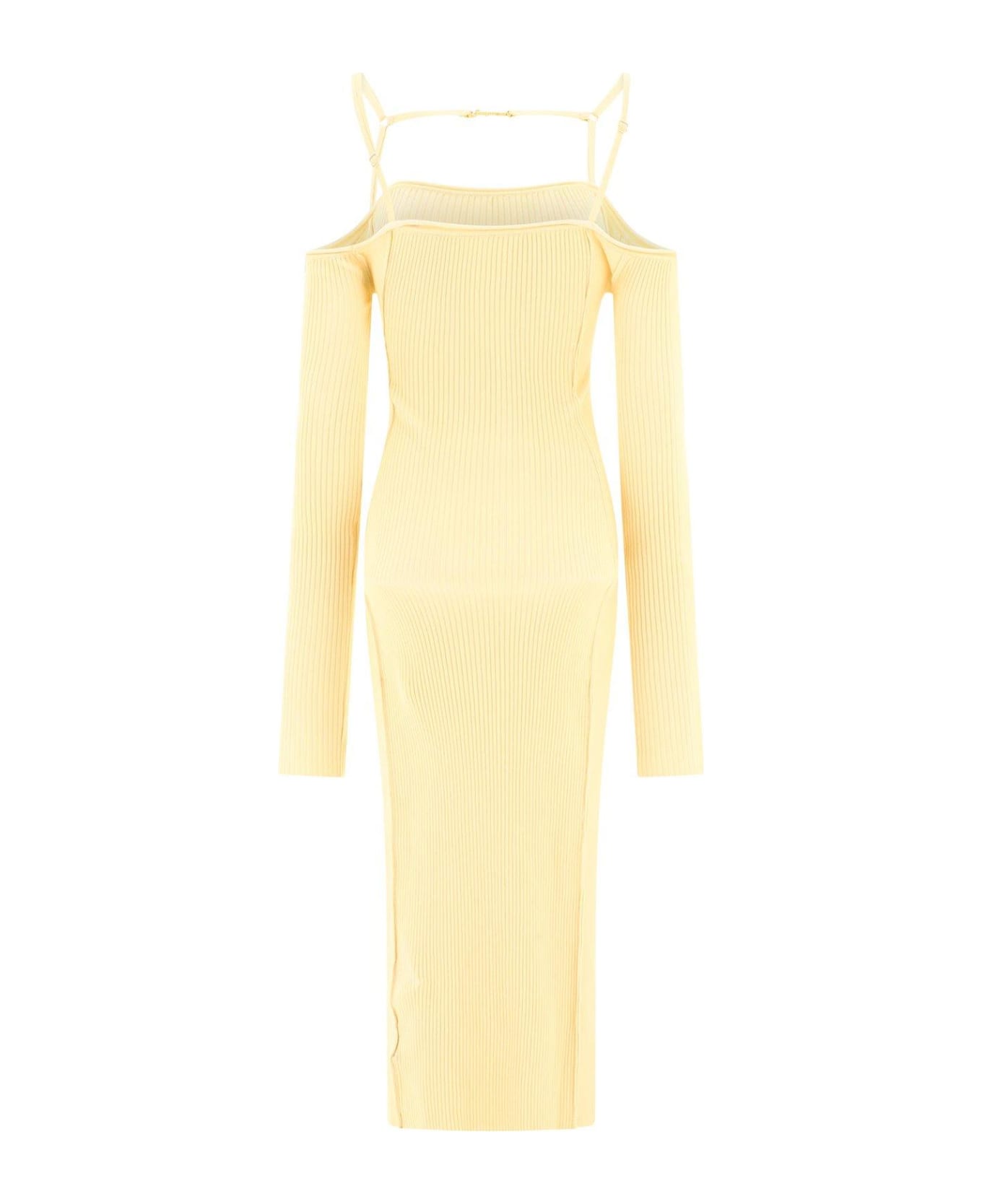 Jacquemus La Robe Sierra Long Sleeve Lingerie Dress - Ivory
