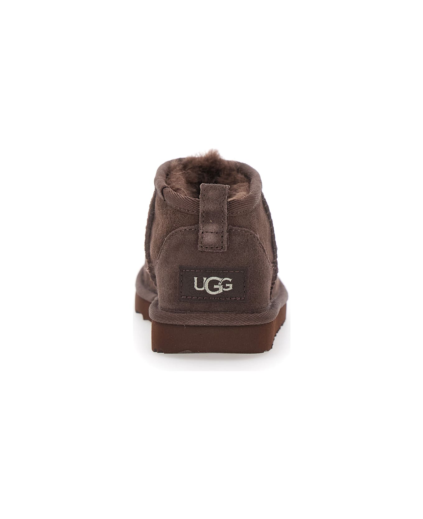 UGG Brown Ultra Mini Ugg Ankle Boots In Suede Baby Girl - Brown