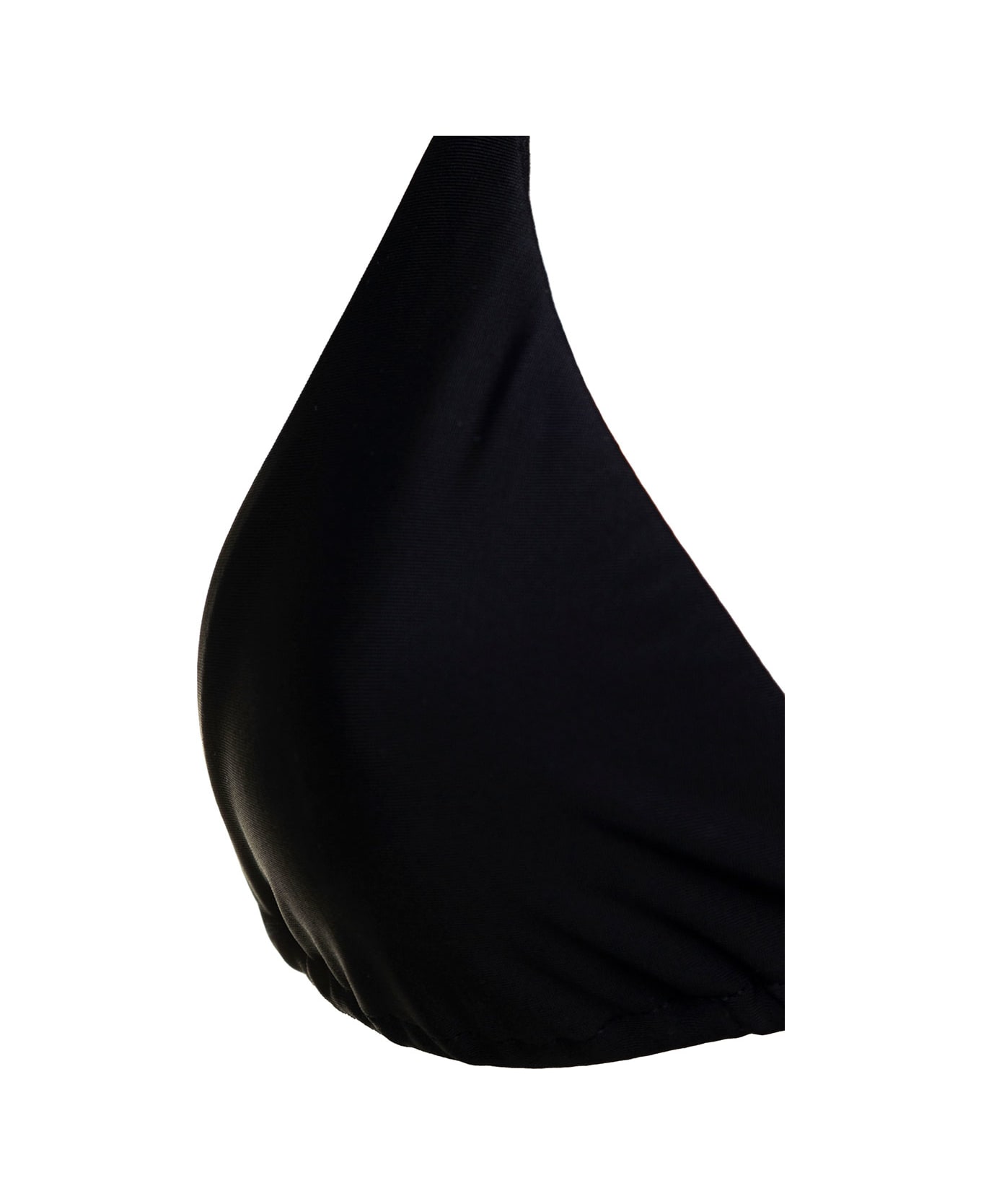 MATTEAU Woman's Tringolar Stretch Fabric Bikini Top - Black 水着