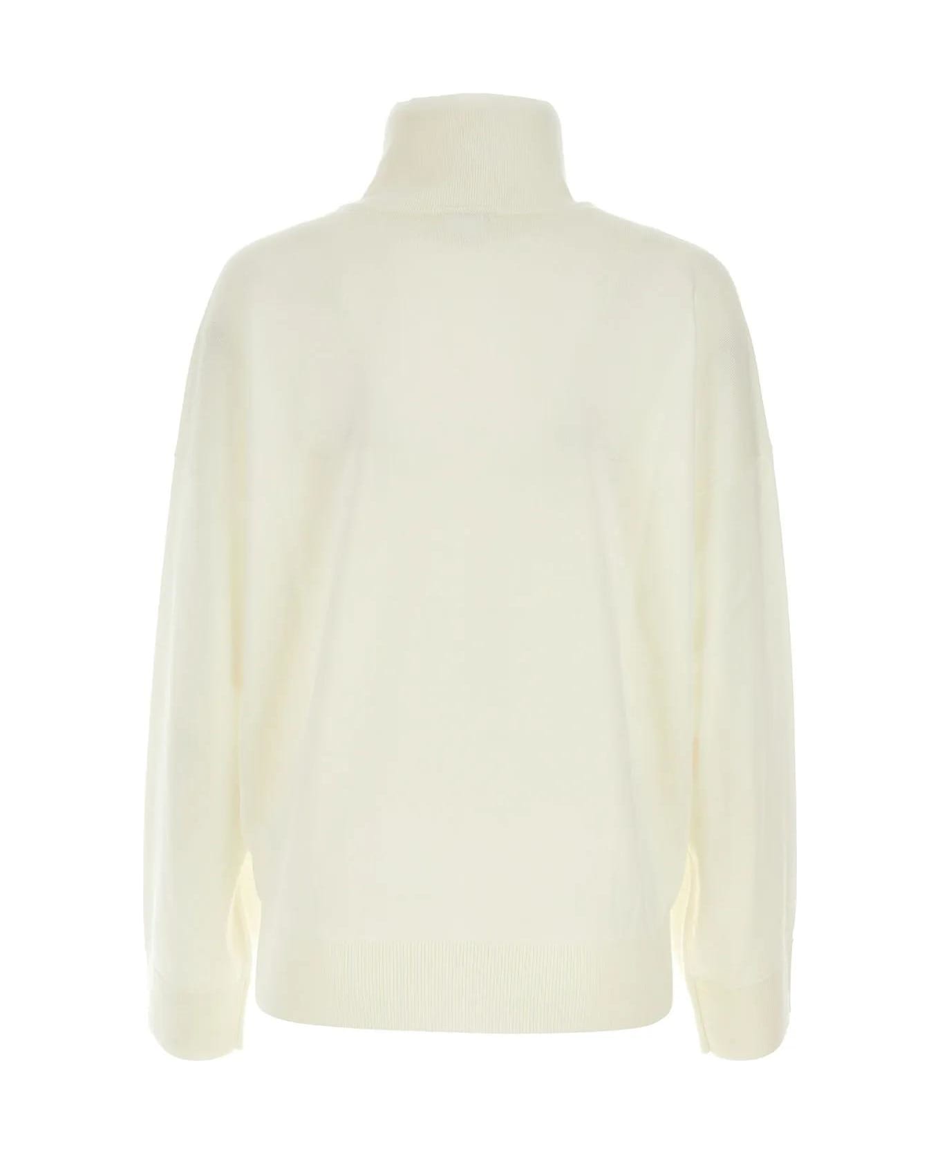 Bottega Veneta Ivory Wool Oversize Sweater - White