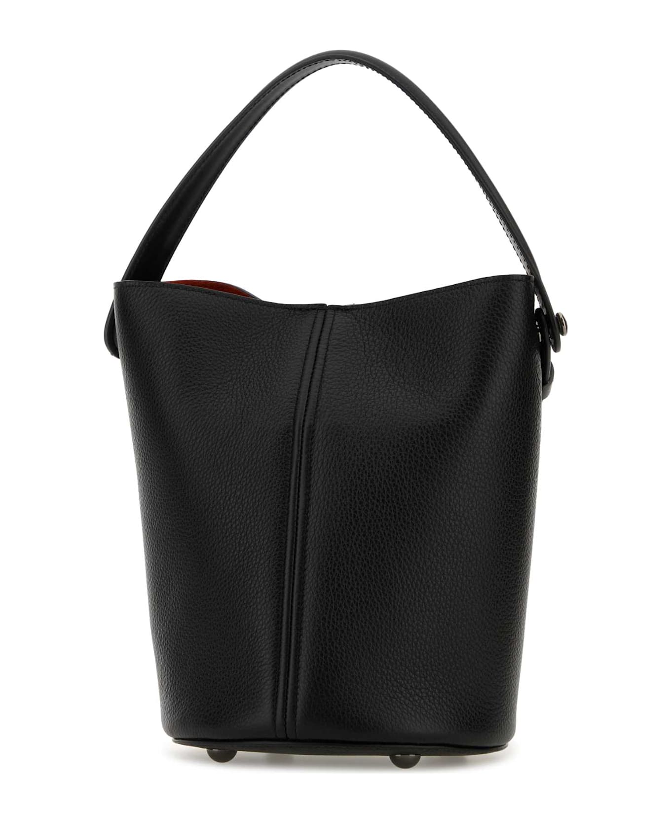 Maison Margiela Black Leather Bucket Bag - BLACKBLACKORANGE