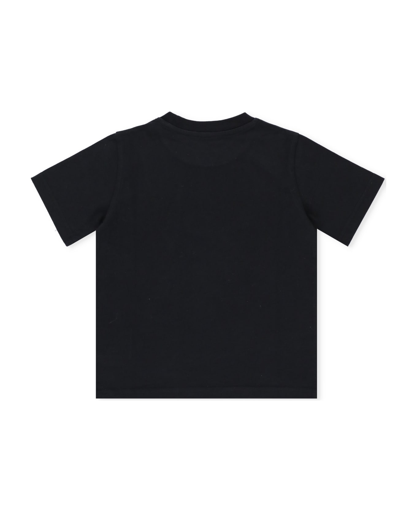 Moncler T-shirt With Logo And Print - BLACK