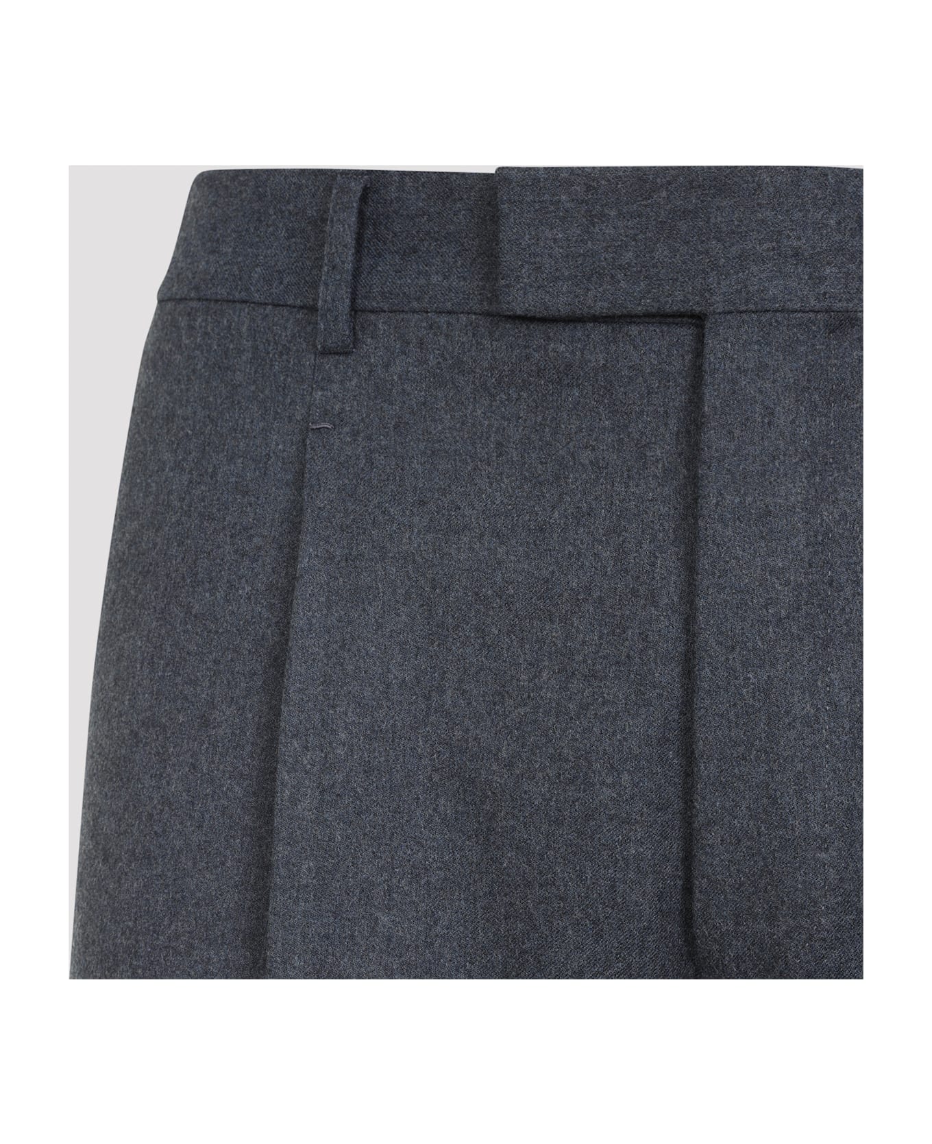 Zegna Flannel Pants - Blue Medio Unito