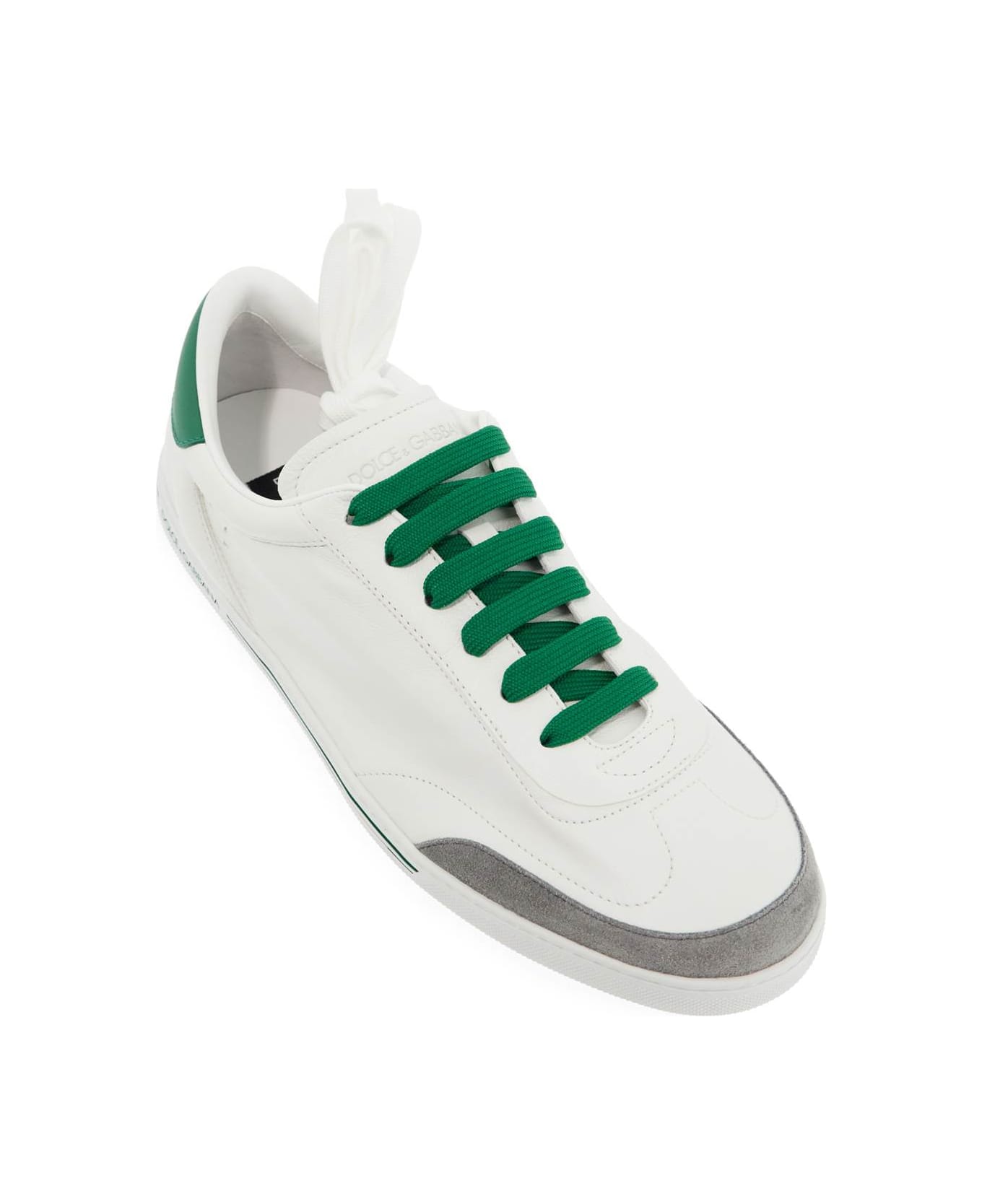 Dolce & Gabbana Leather Saint Tropez Sneakers In - MULTICOLOR (White)