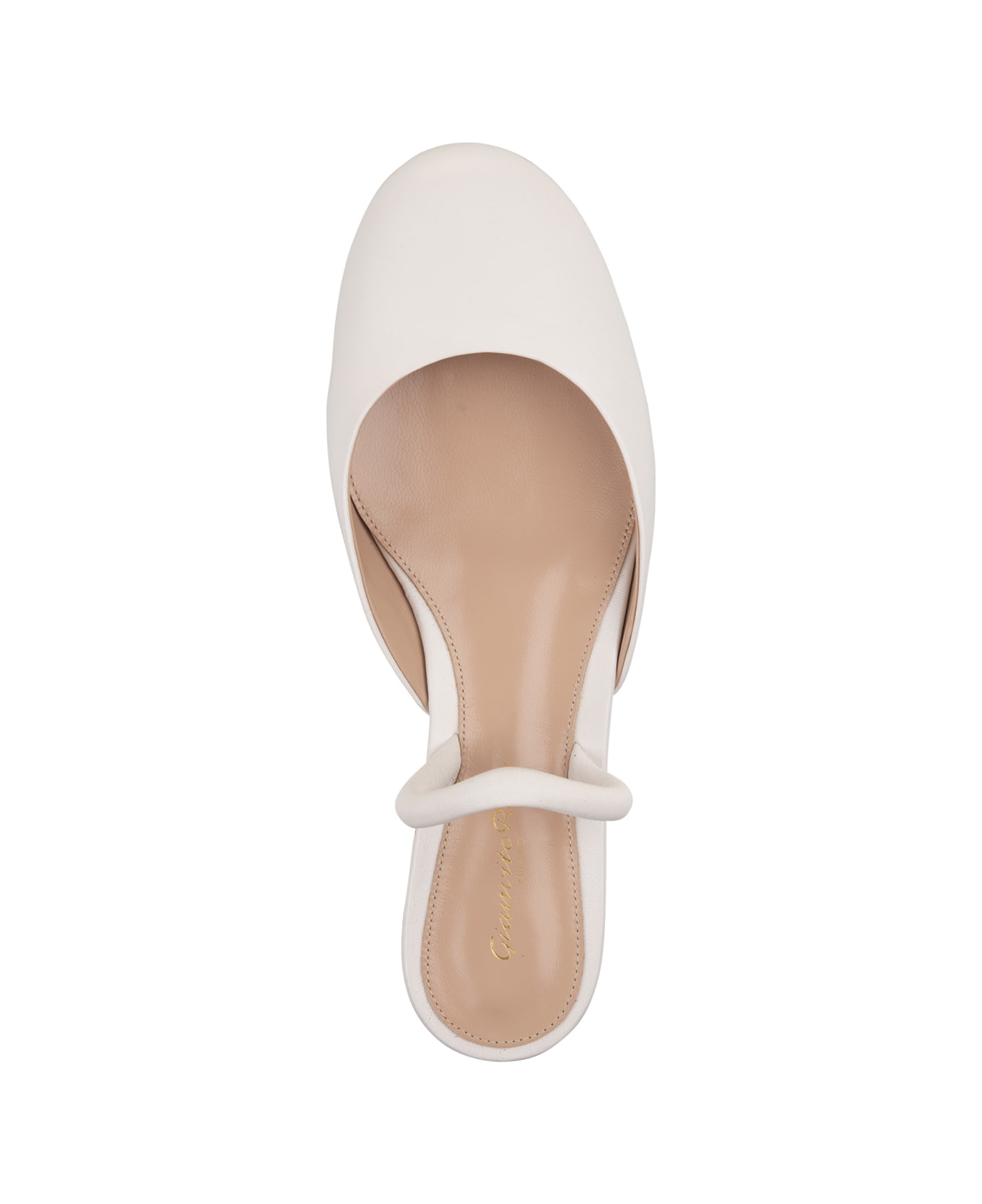 Gianvito Rossi Tivoli Slingback Ballerinas In White Tappa - White