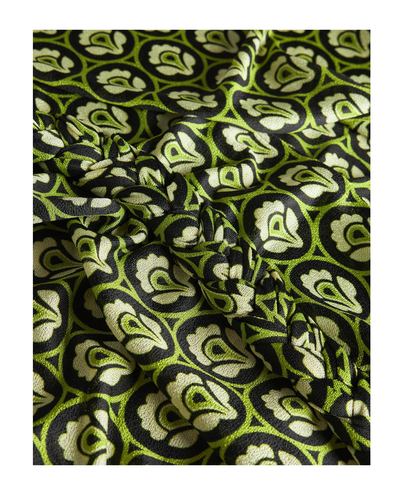 Etro Green Printed Jersey Sarong Skirt - Green