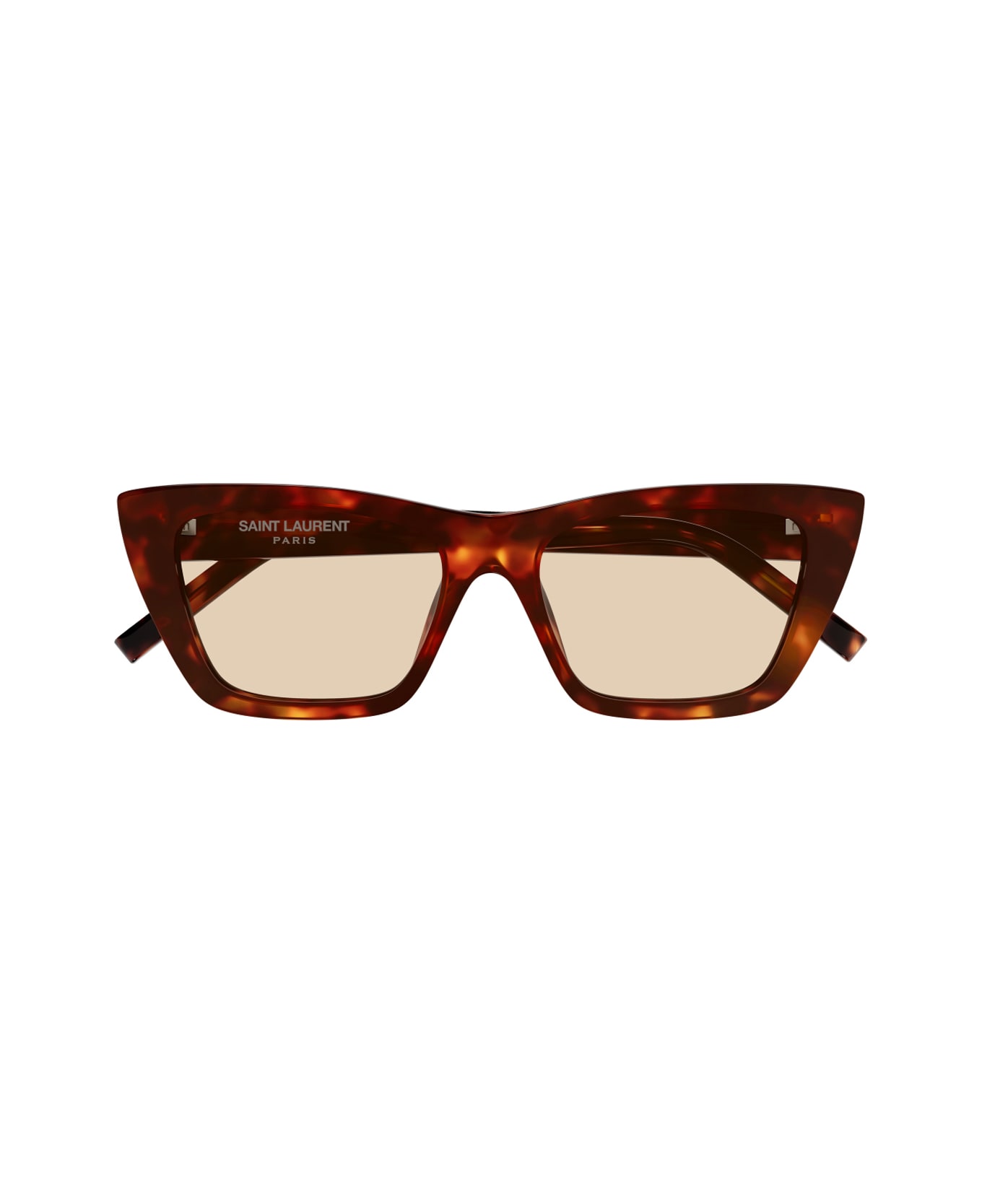 Saint Laurent Eyewear Saint Laurent Sl 276 Mica Linea Sl Logo 064 Light Havana Brown Sunglasses - Havana