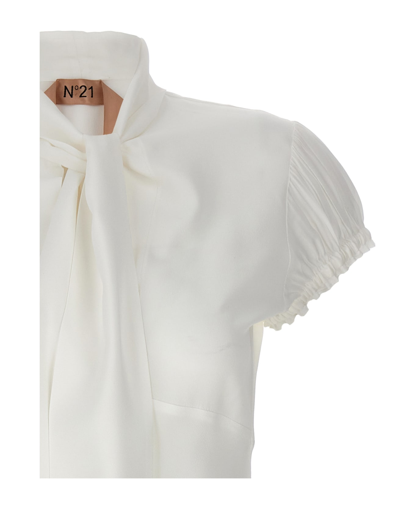 N.21 Lavaliere Silk Blouse - White