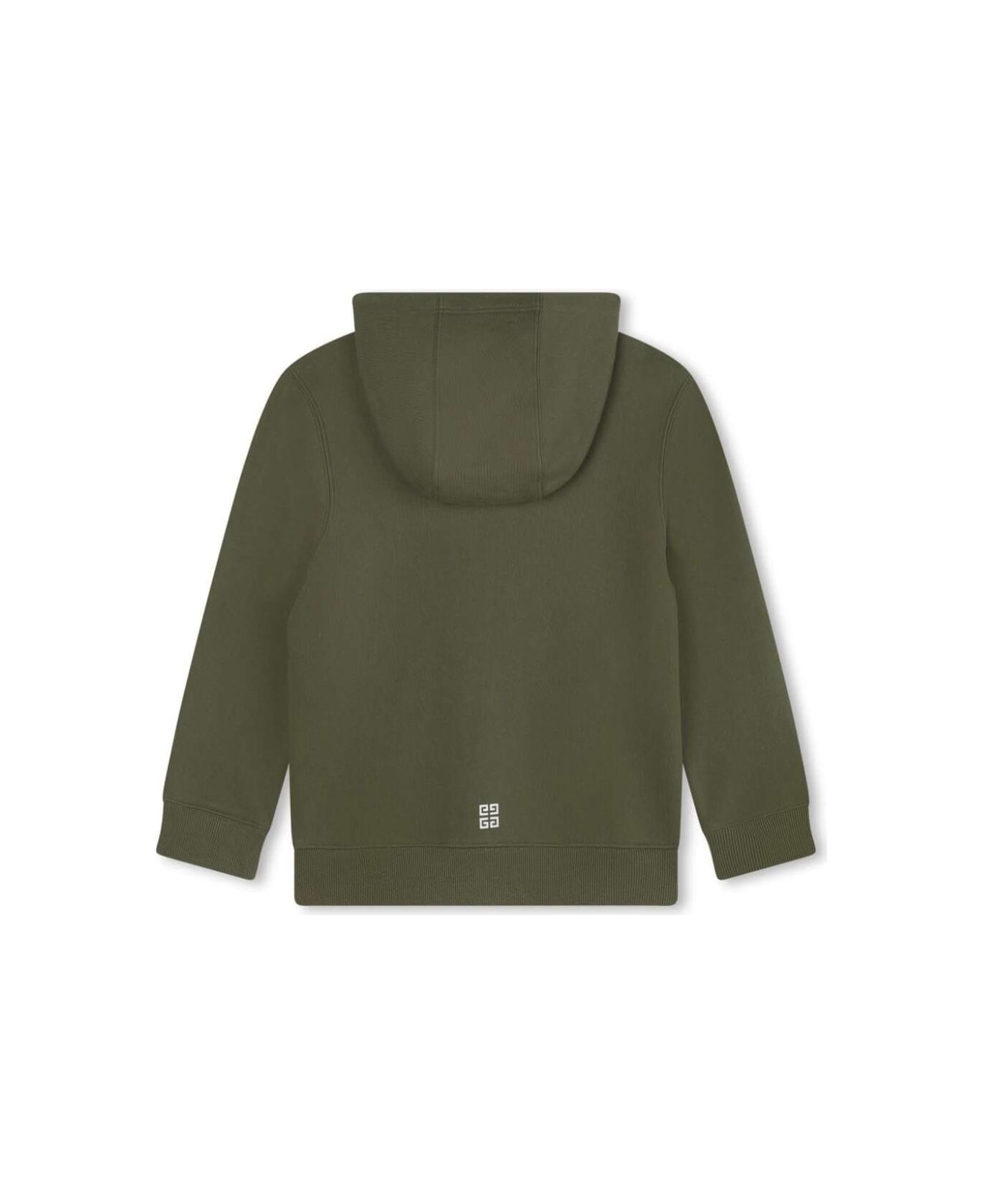 Givenchy Green Hoodie With Logo Lettering In Cotton Blend Boy - Tiglio